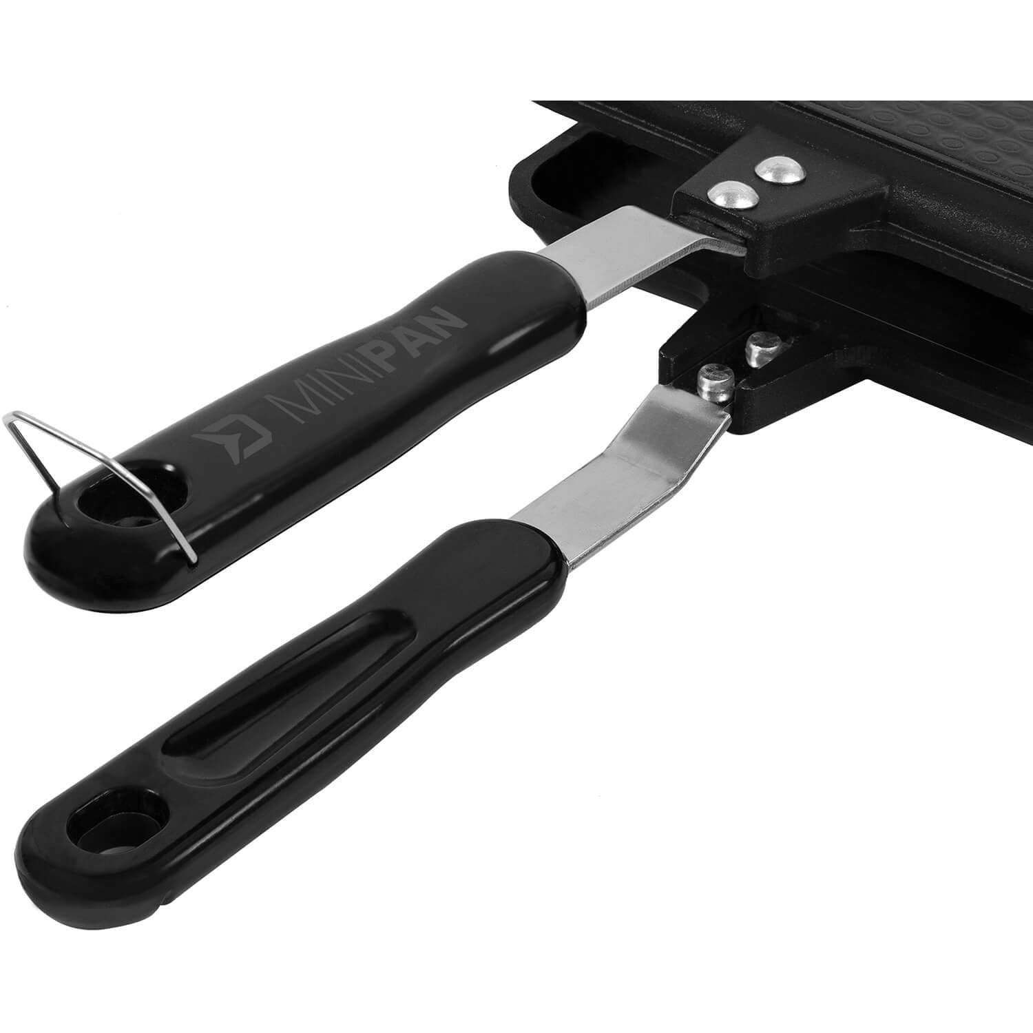 Delphin.sk Grillpfanne Delphin MiniPan Camping Sandwich Pfanne Aluminium Antihaft Outdoor, Aluminium (1-tlg), Außenmaße der Pfanne: 15x14x3 cm