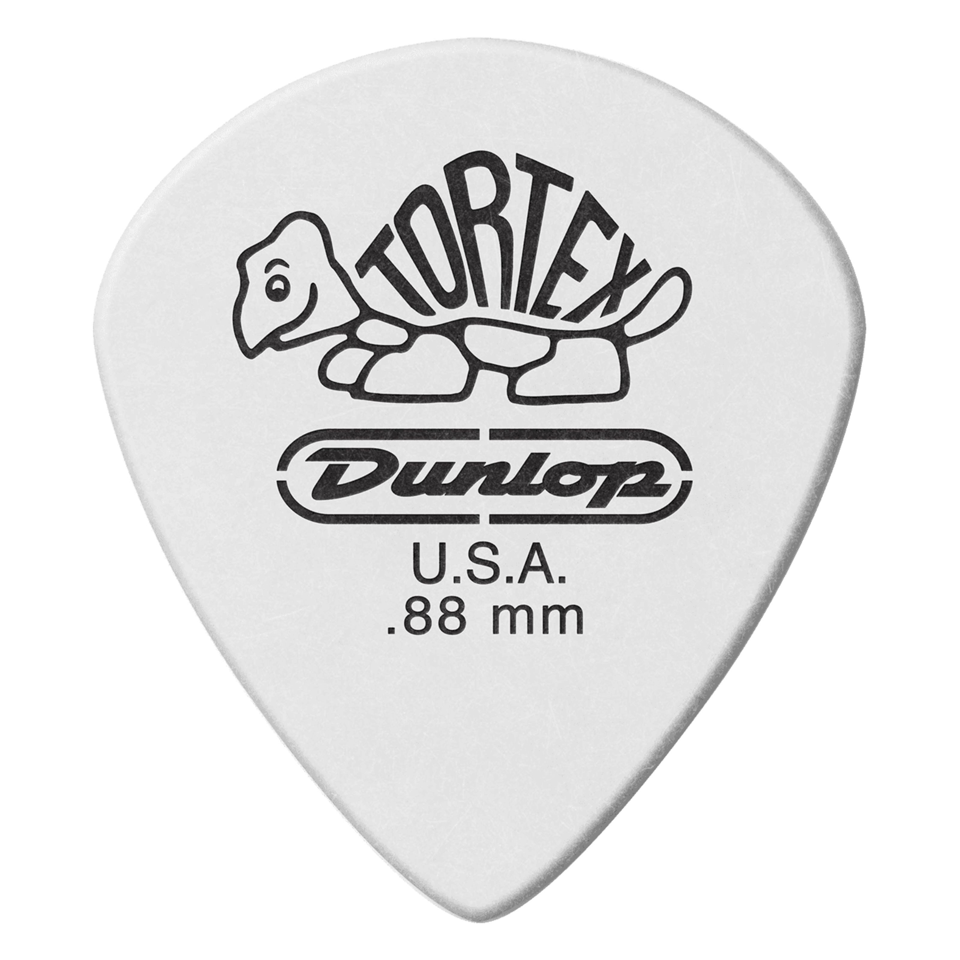 Dunlop Plektrum, 478P.88 Tortex White Jazz III Picks 0,88 mm - Plektren Set
