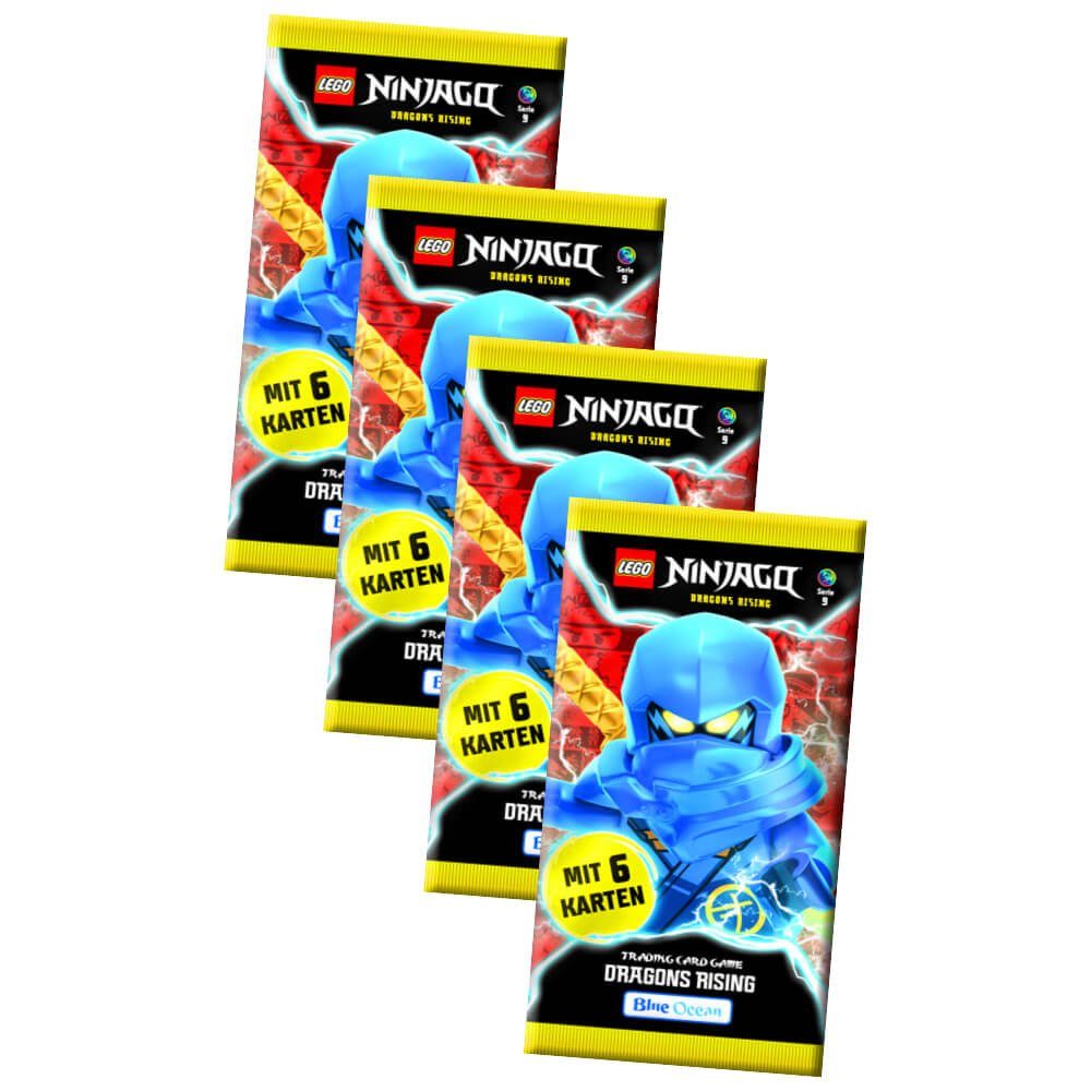 Blue Ocean Sammelkarte Lego Ninjago Karten Trading Cards Serie 9 - DRAGONS RISING (2024) - 4, Ninjago 9 - DRAGONS RISING - 4 Booster Karten