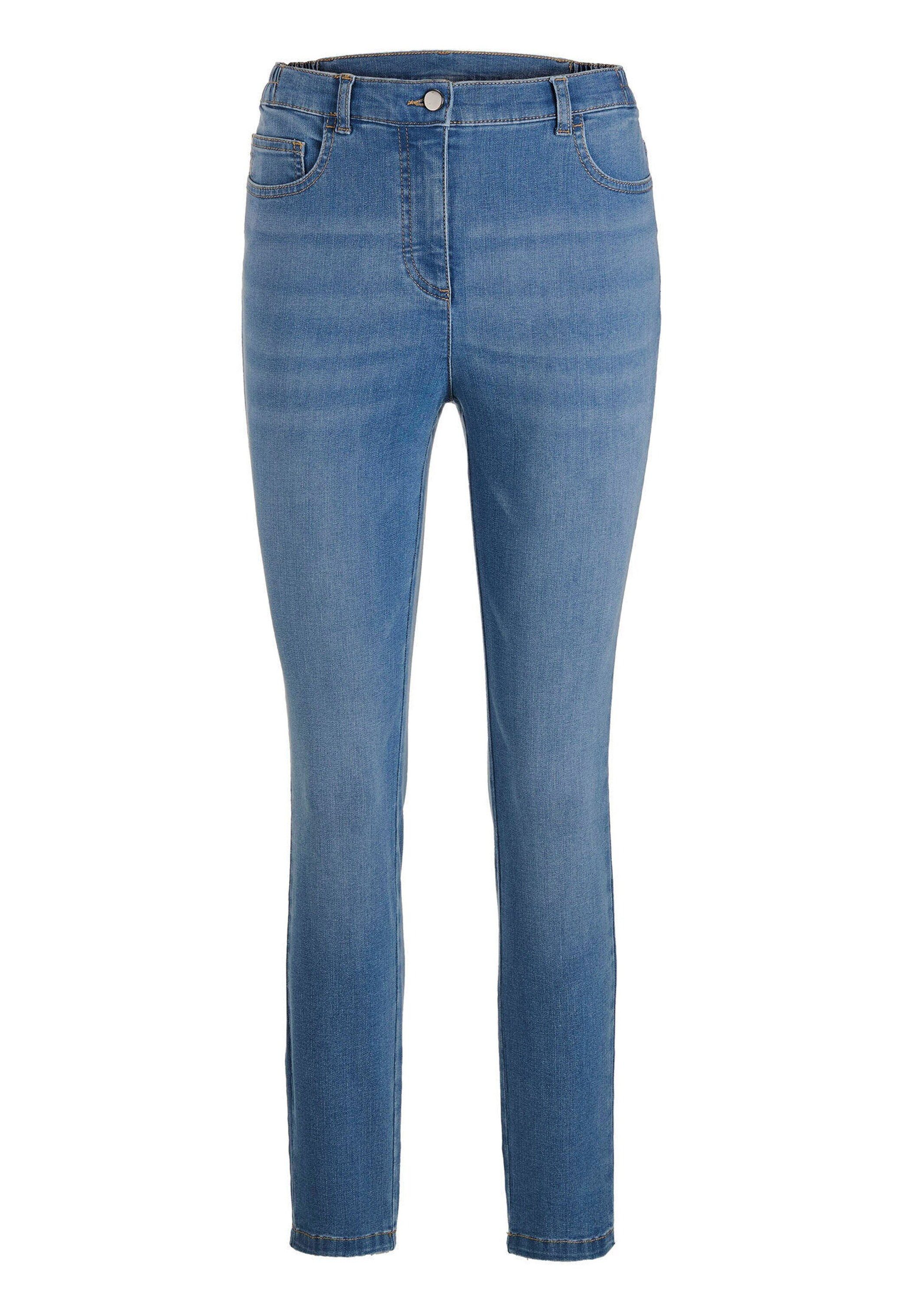 7/8-Hose Kurzgröße: Slim Fit Jeans BELLA mit Dehnbund