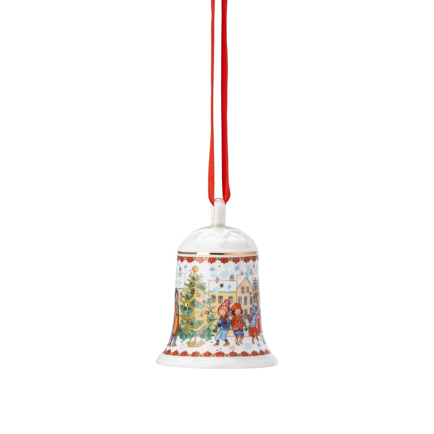 Hutschenreuther Dekohänger Porzellanglocke Weihnachtsglocke 2023 Christbaumschmuck (1 St), Sammelobjekt mit OVP (Originalverpackung)