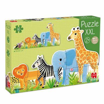 Goula Puzzle XXL Dschungel Von Klein Bis Groß 53426, 16 Puzzleteile