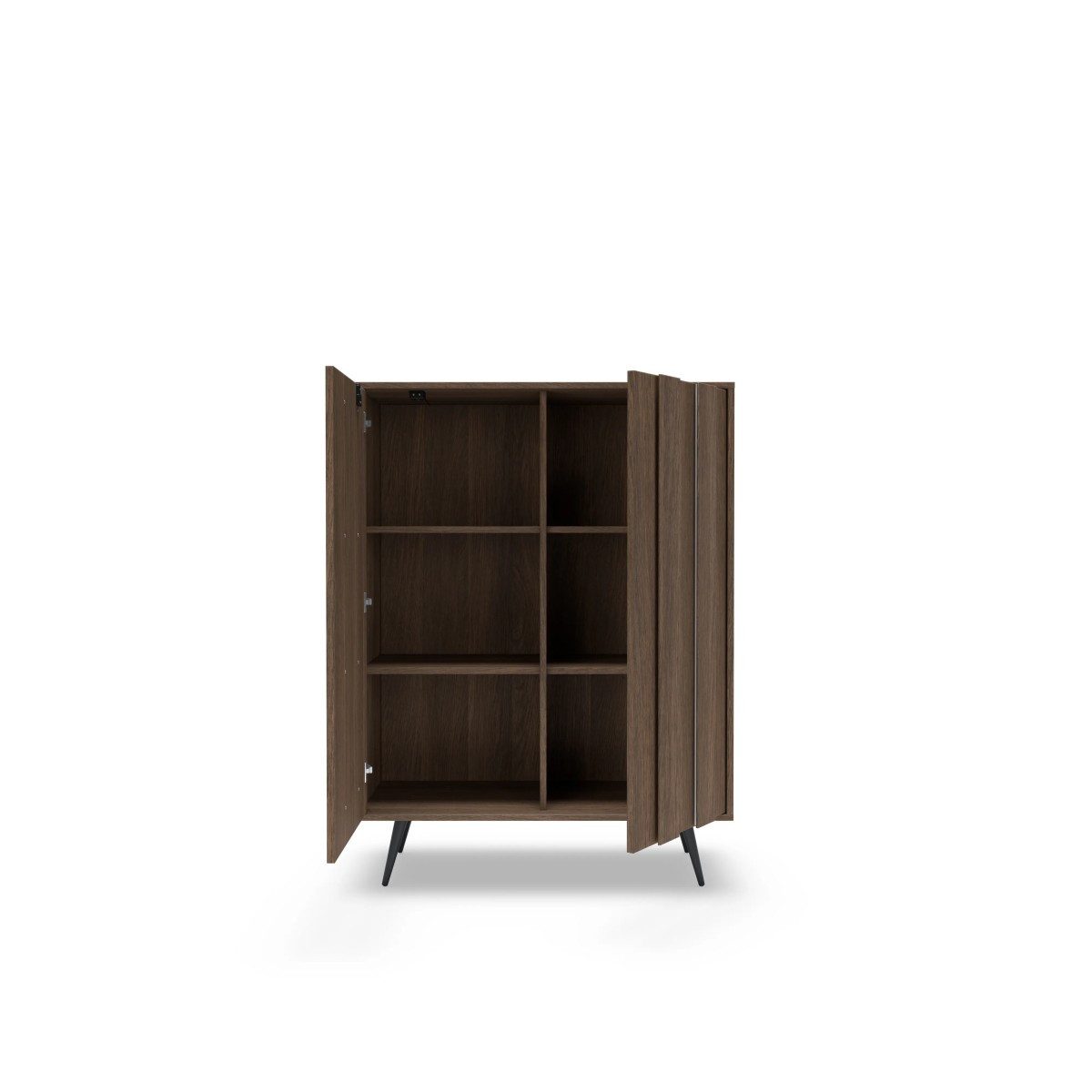 yourhouse24 Highboard AMARO 94cm (2 Türen) – Eiche Dunin mit Lamellen & inkl. LED