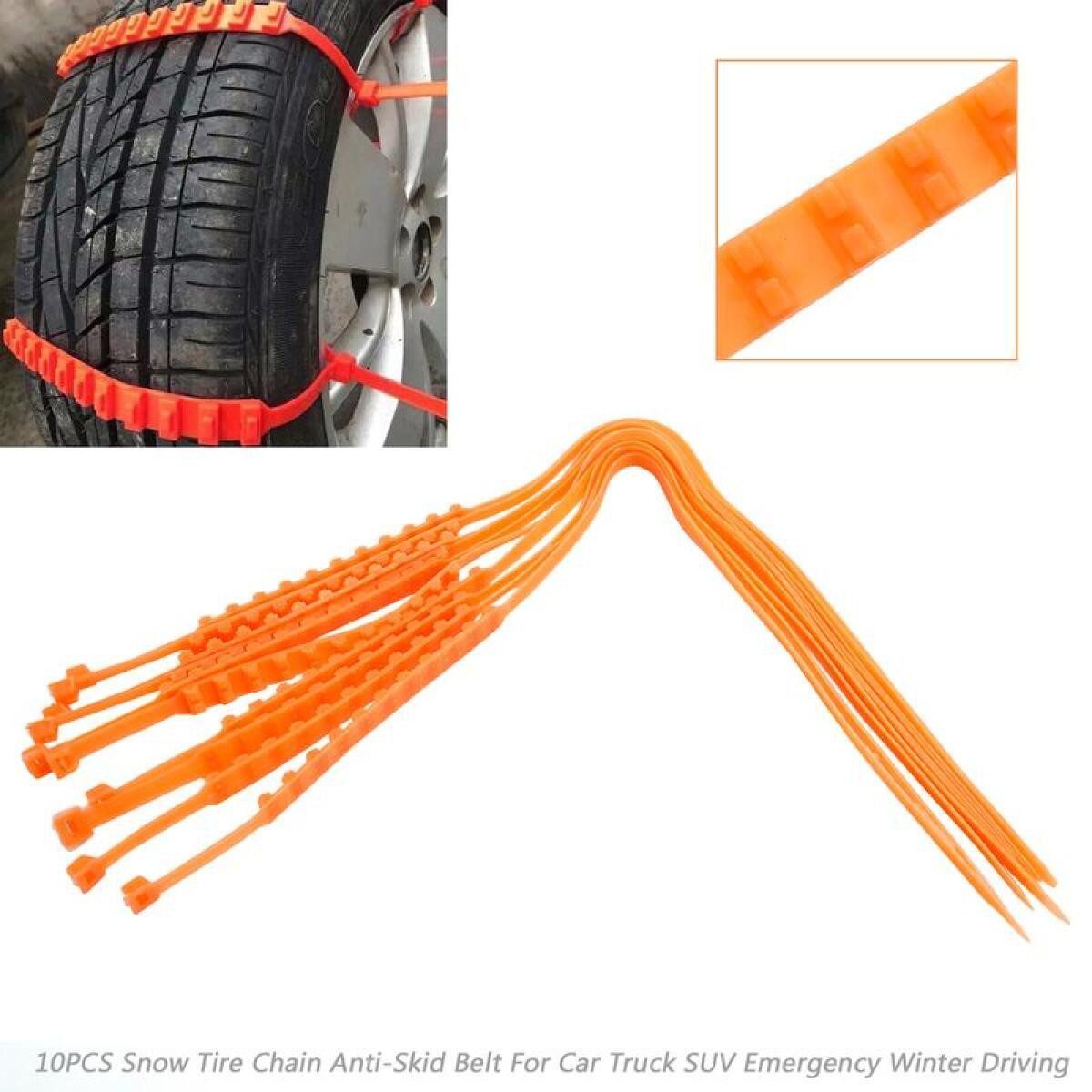FELIXLEO Schneeketten Universal-Schneeketten, Anti-Rutsch-Radgurte für Pkw Lkw SUVs, (40-tlg)