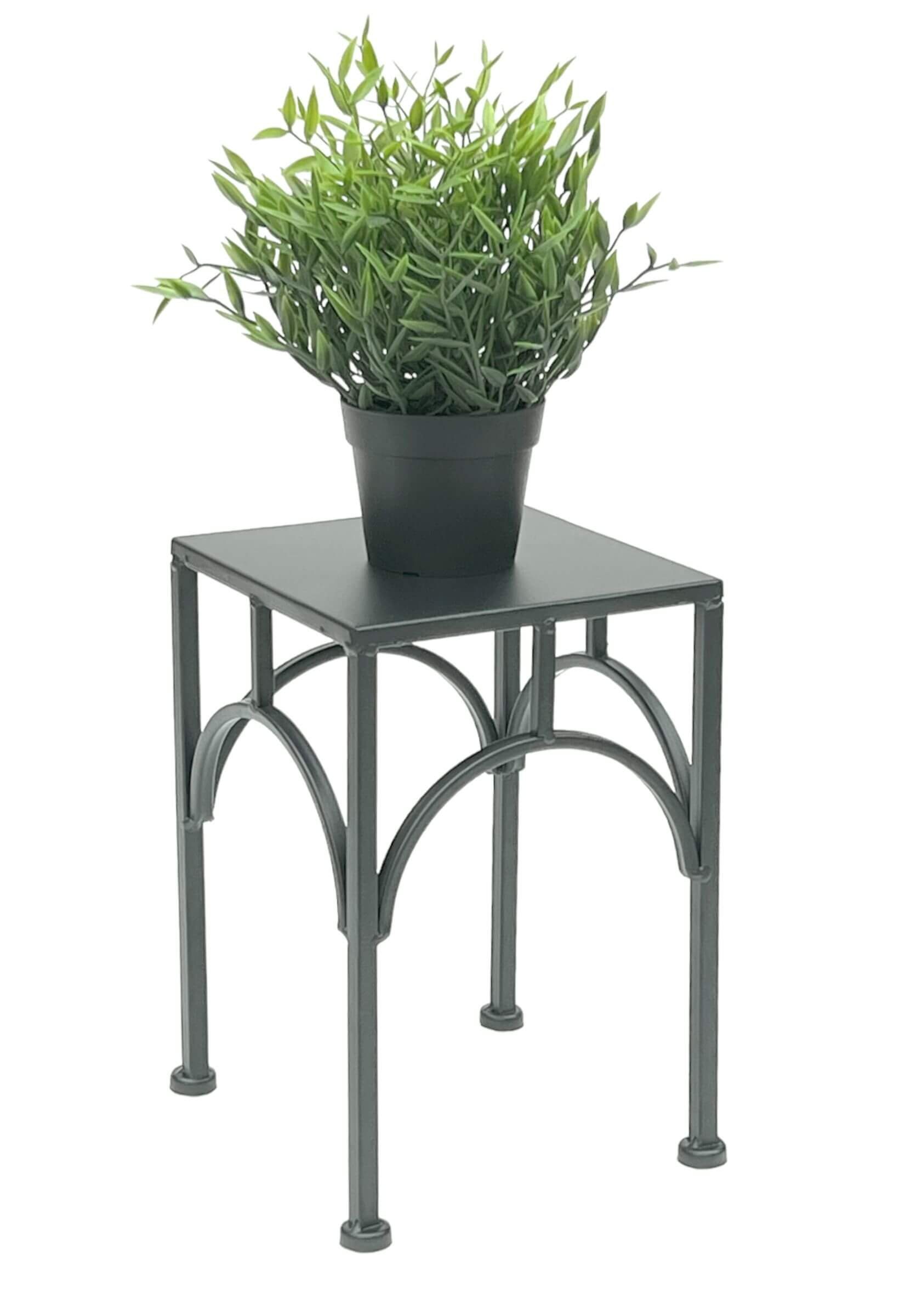 DanDiBo Blumenhocker Metall Schwarz Eckig 38 - 28 cm Beistelltisch 96449