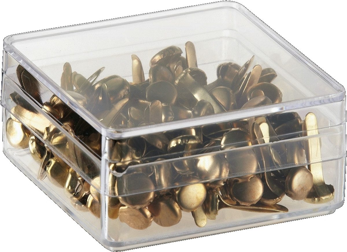 ALCO Versandkarton Musterbeutelklammer rund Gr. 3 7x17mm vermessingt VE=100 Stück