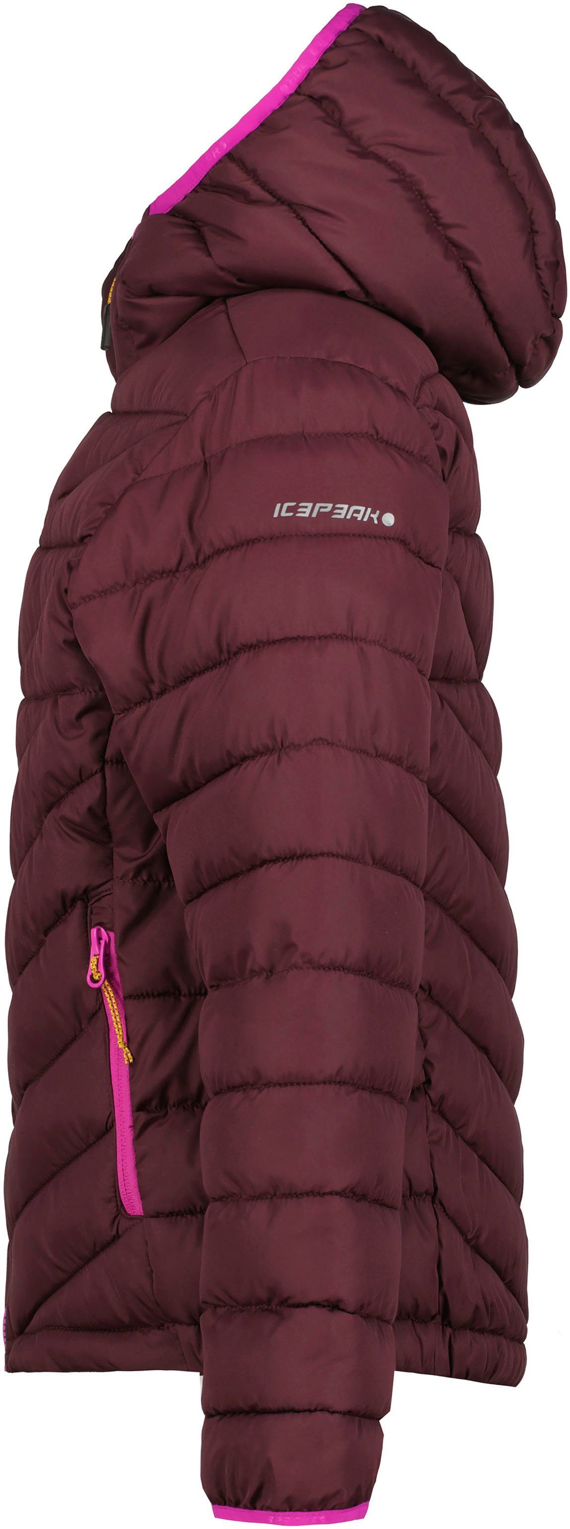 Icepeak Steppjacke Winddicht KENYON Atmungsaktiv - burgundy für Wärmend & & Kinder