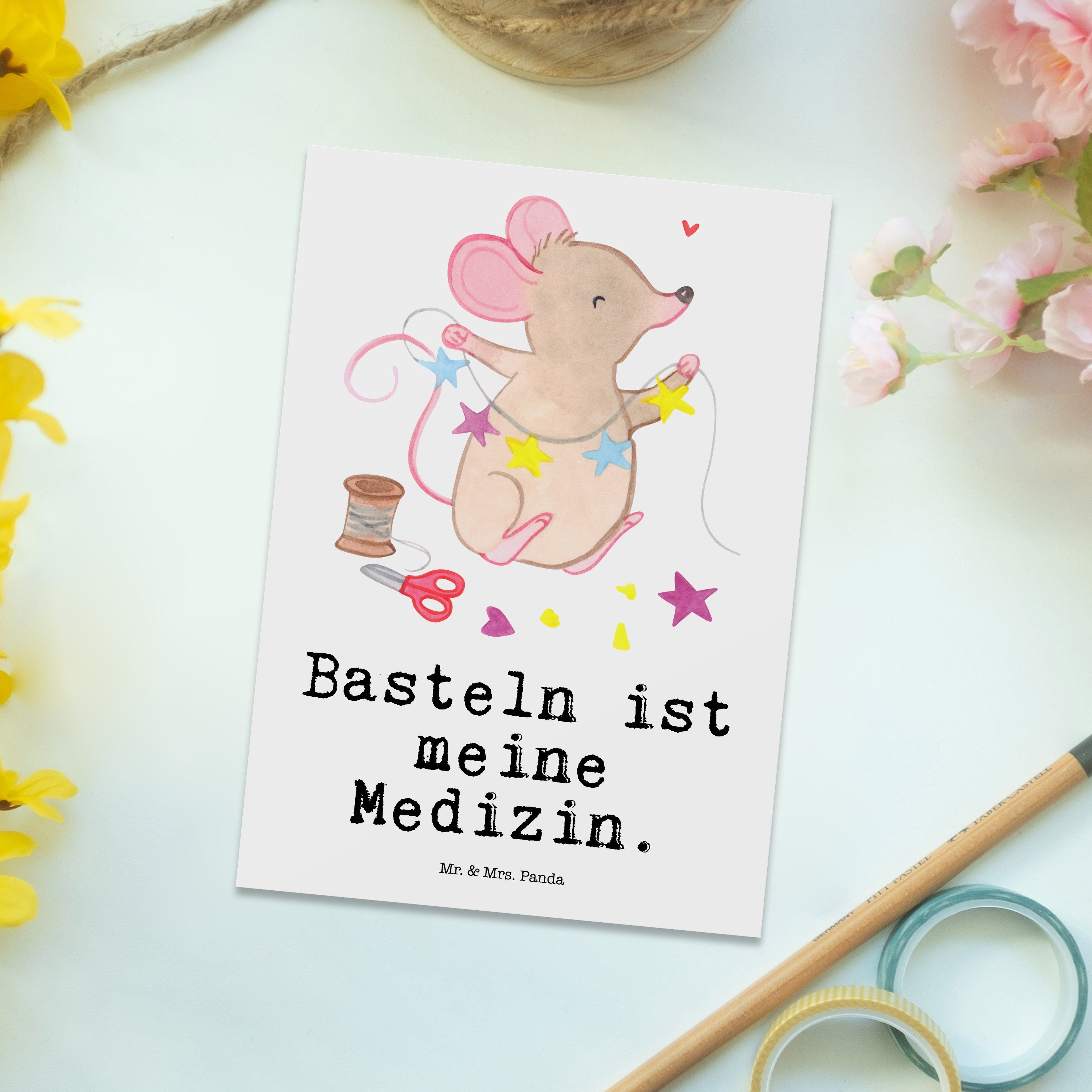 Mr. Medizin Einladung, Mrs. Basteln - Geschenk, Spor Panda Weiß Sport, - & Postkarte Karte, Maus