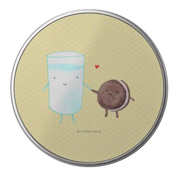 Mr. & Mrs. Panda Aufbewahrungsdose Milch Keks - Gelb Pastell - Geschenk, Keksdose, Tiermotive, Geschenkb (1 St), Besonders glänzend