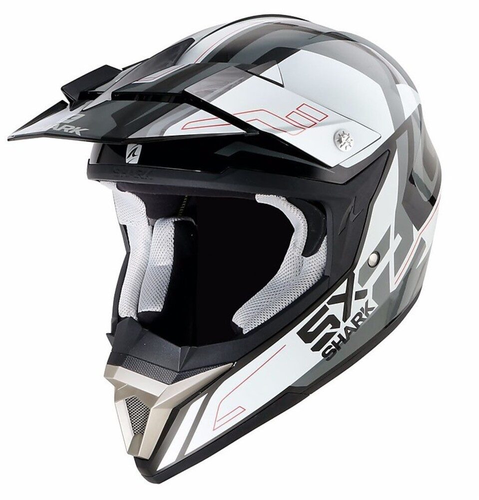 Motorradhelm Shark Crosshelm Sx2 Bhauw, Schwarz/Weiß, GR.M