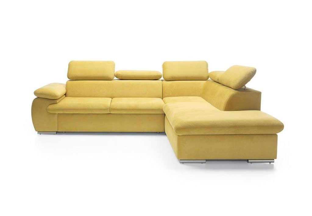 JVmoebel Ecksofa Design Ecksofa L-Form Sofa Couch Polster Schlafsofa Textil, Mit Bettfunktion