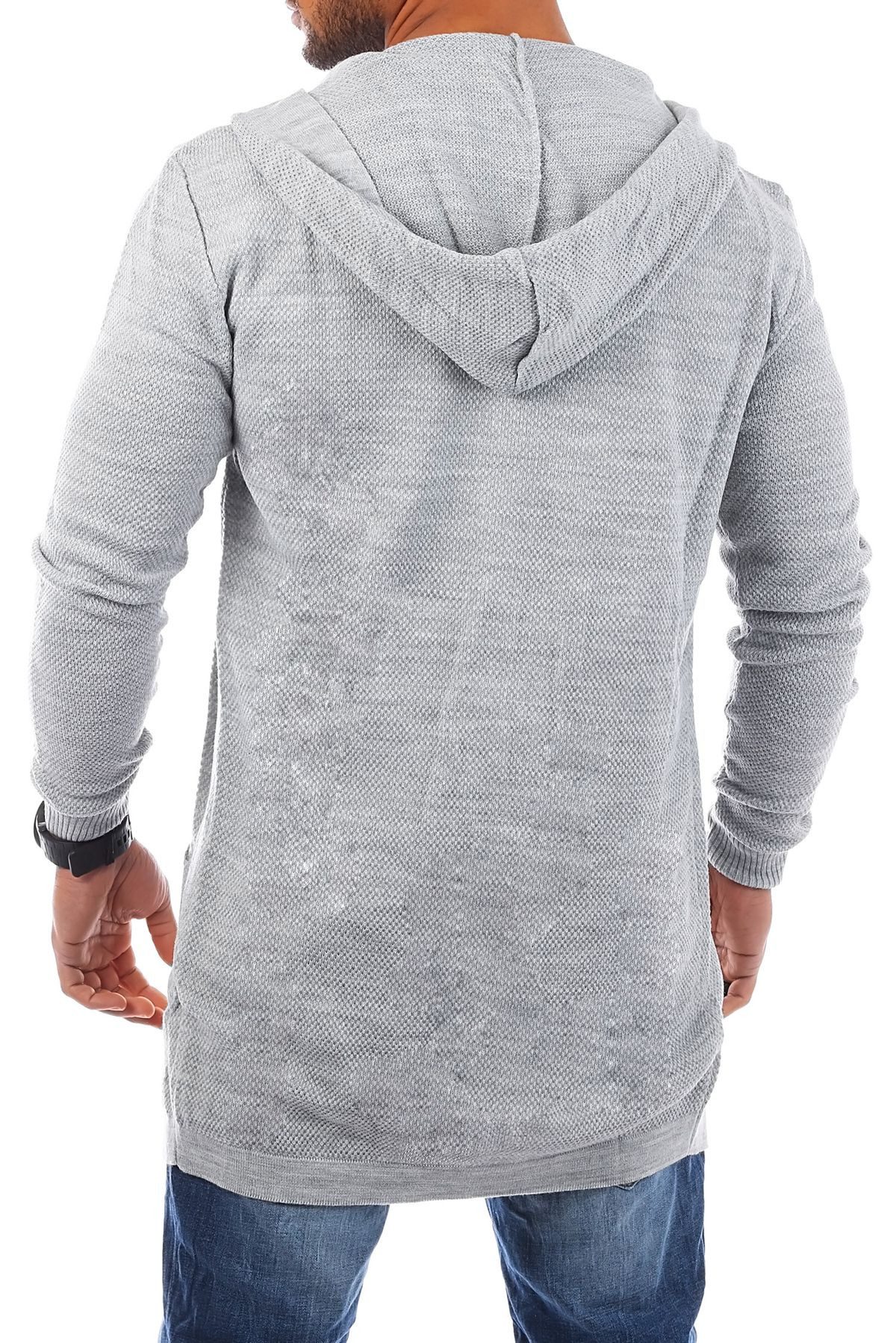 CARISMA Cardigan Herren leichte Herren Feinstrick Weste Strickjacke lange Passform 7717 in Unifarbe – Bild 3 von 5