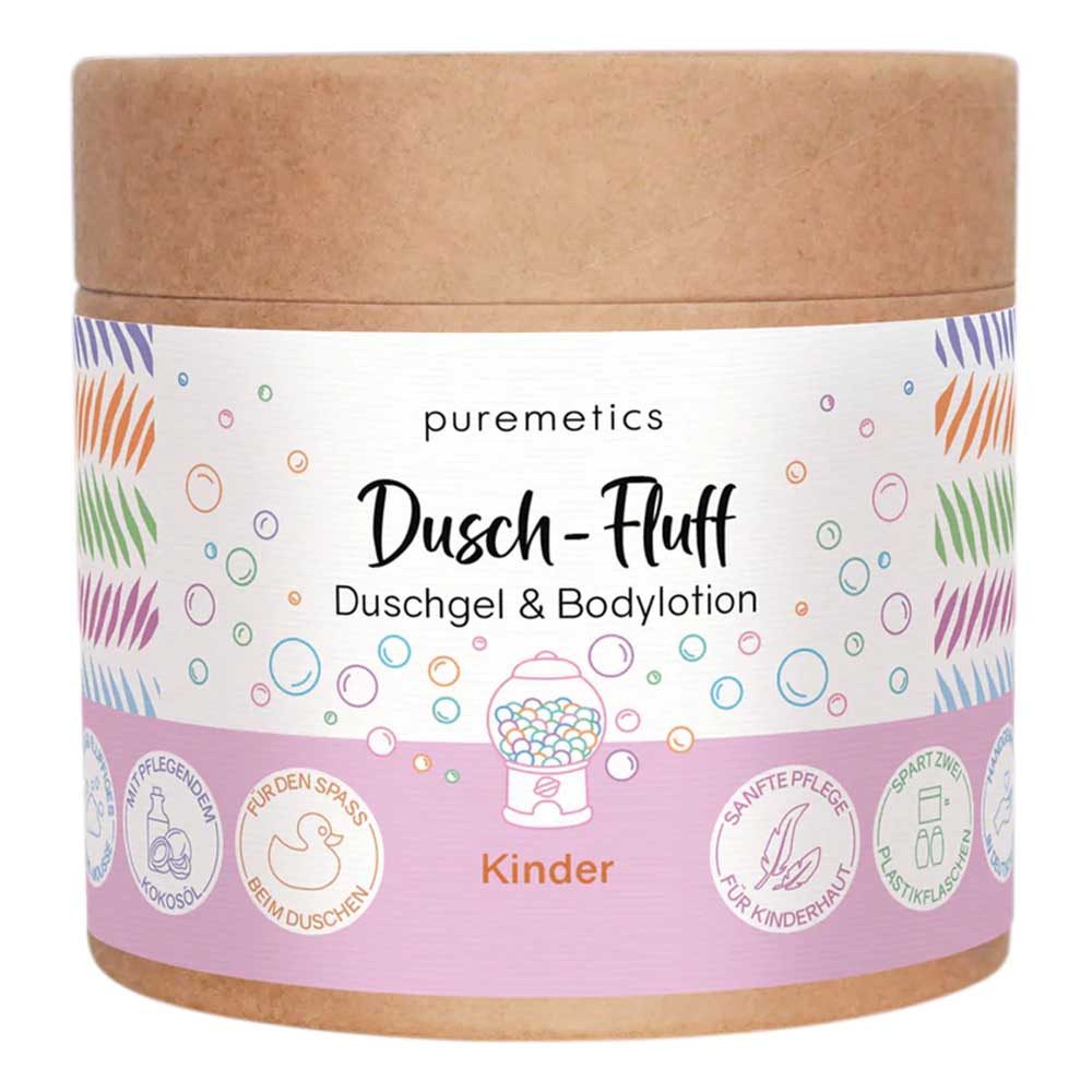 puremetics Körperpeeling 2in1 Dusch-Fluff - Kinder 200g