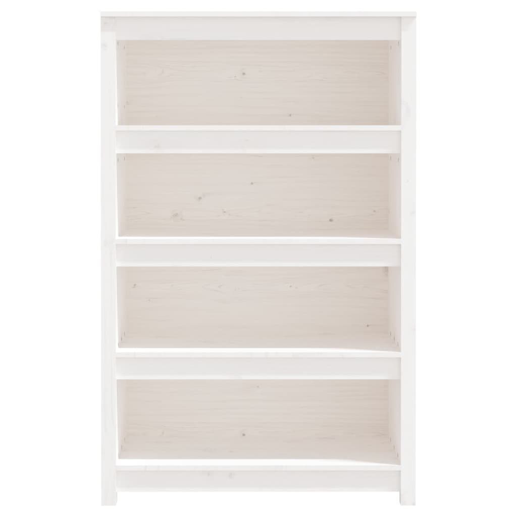 Bücherregal furnicato Massivholz Kiefer Weiß 80x35x126 cm