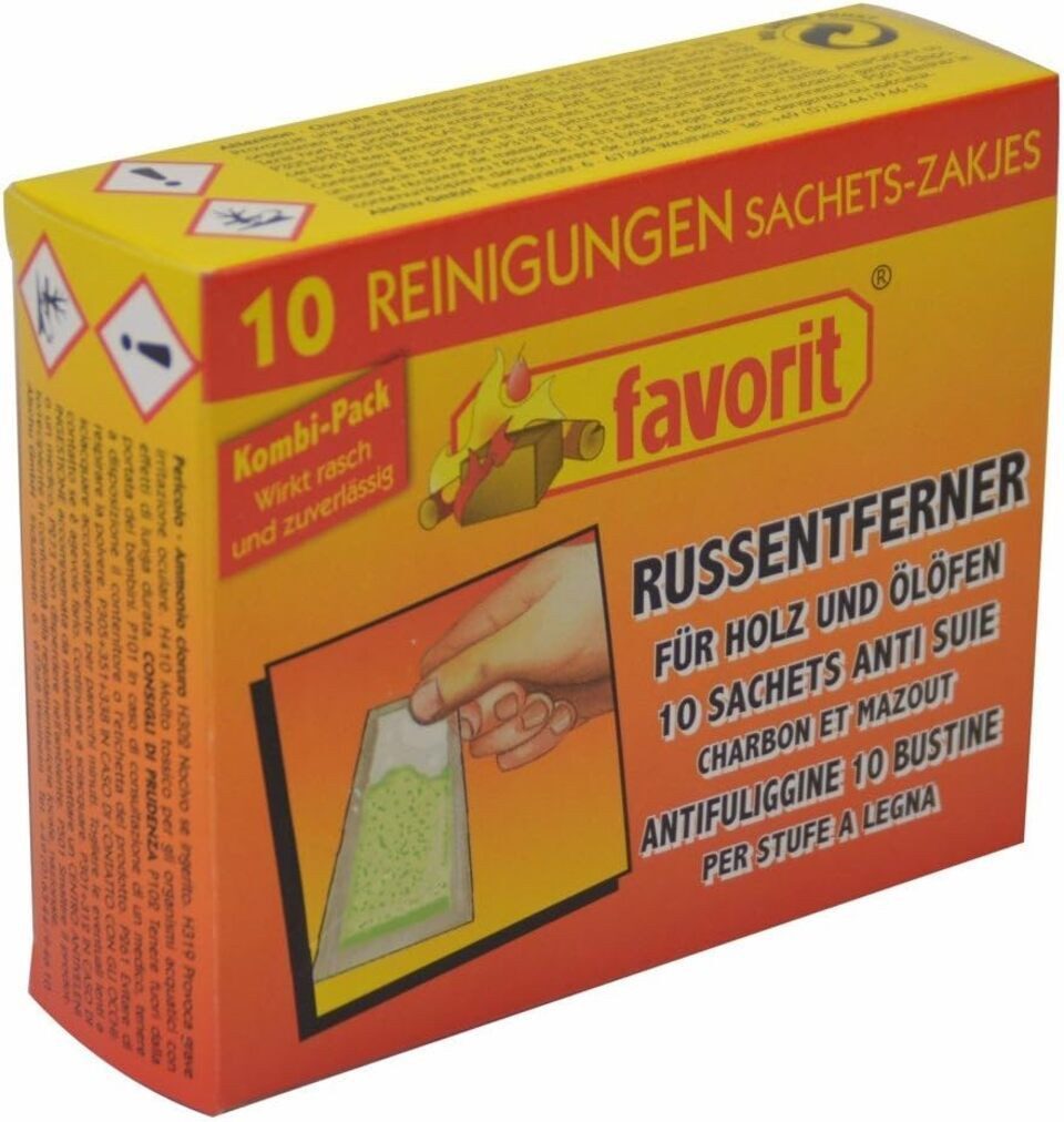 favorit Hochleistungs-Entrusser für Kamin, Kachel- und Ölofen, 10-er Beutel Rußentferner (1-St)