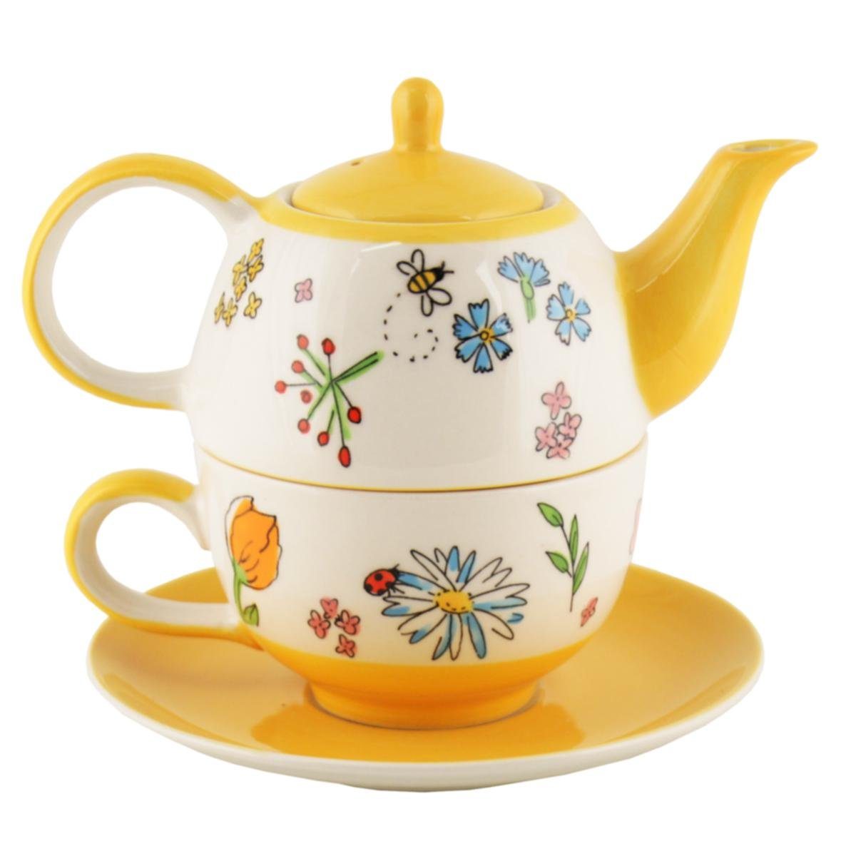 Keramik One 0.4 for Lovely Mila Mila (Set) Flowers, Tea l, Tee-Set Teekanne