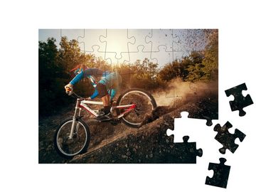 puzzleYOU Puzzle Downhill Mountainbike, 48 Puzzleteile, puzzleYOU-Kollektionen Sport