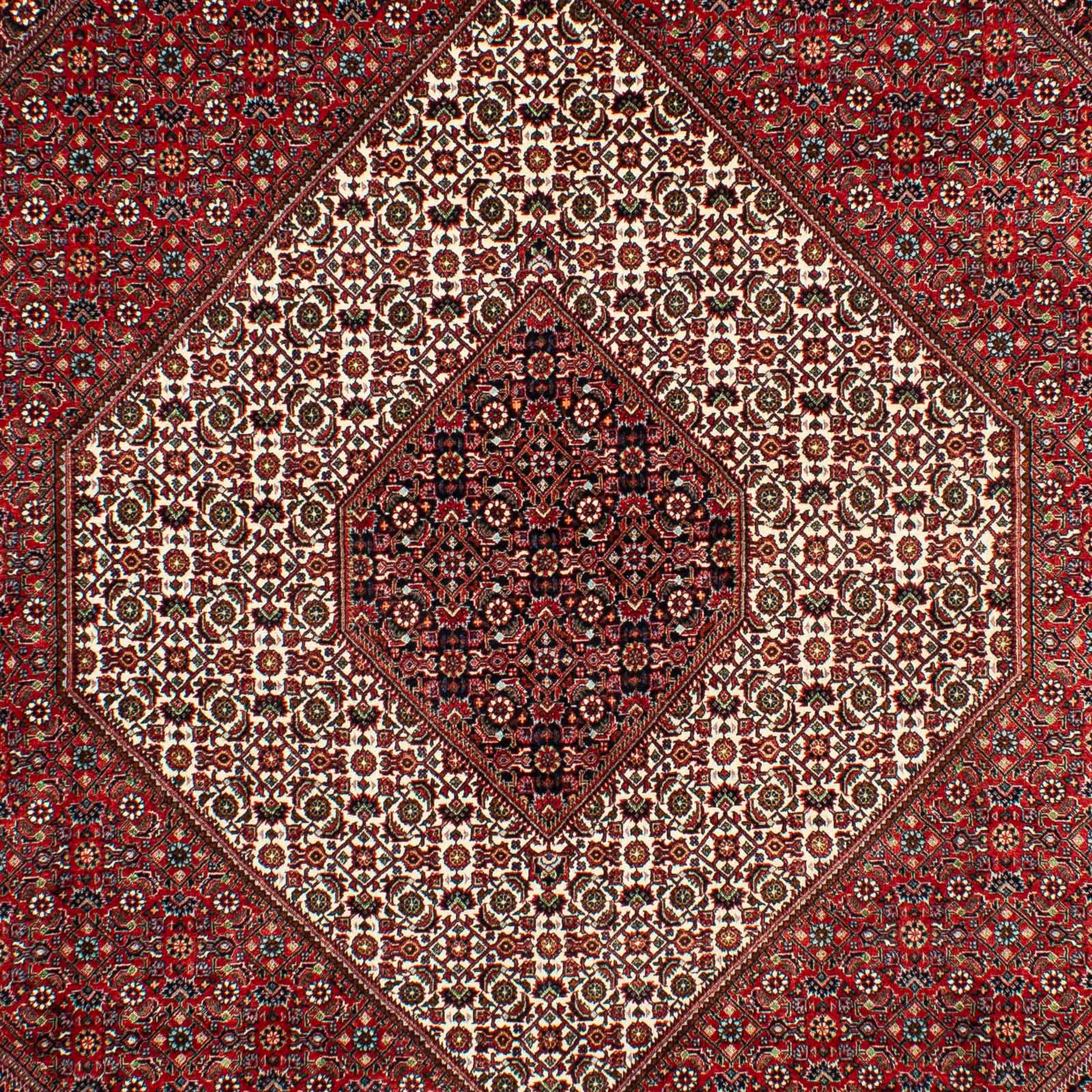 Orientteppich Perser - x morgenland, - rechteckig, 15 mit 300 Wohnzimmer, Einzelstück - mm, Bidjar Handgeknüpft, 203 cm Höhe: Zertifikat dunkelrot