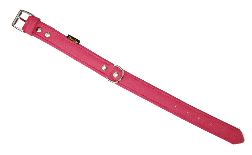 HEIM Hunde-Halsband Halsband + Führleine "Colour" pink, verschiedene Breiten und Längen