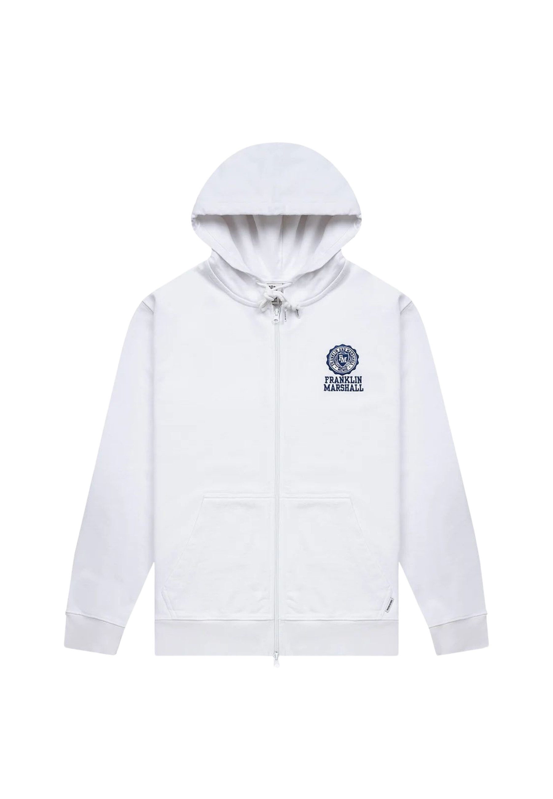 Franklin & Marshall Kapuzensweatjacke Jacke Einfarbiges Zip-Hoodie mit seitlichen (1-tlg)