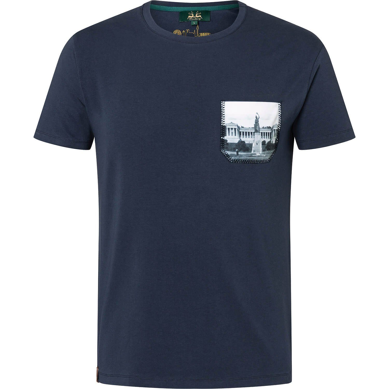 Wiesnkönig Trachtenshirt Bavaria K20 T-Shirt Marine