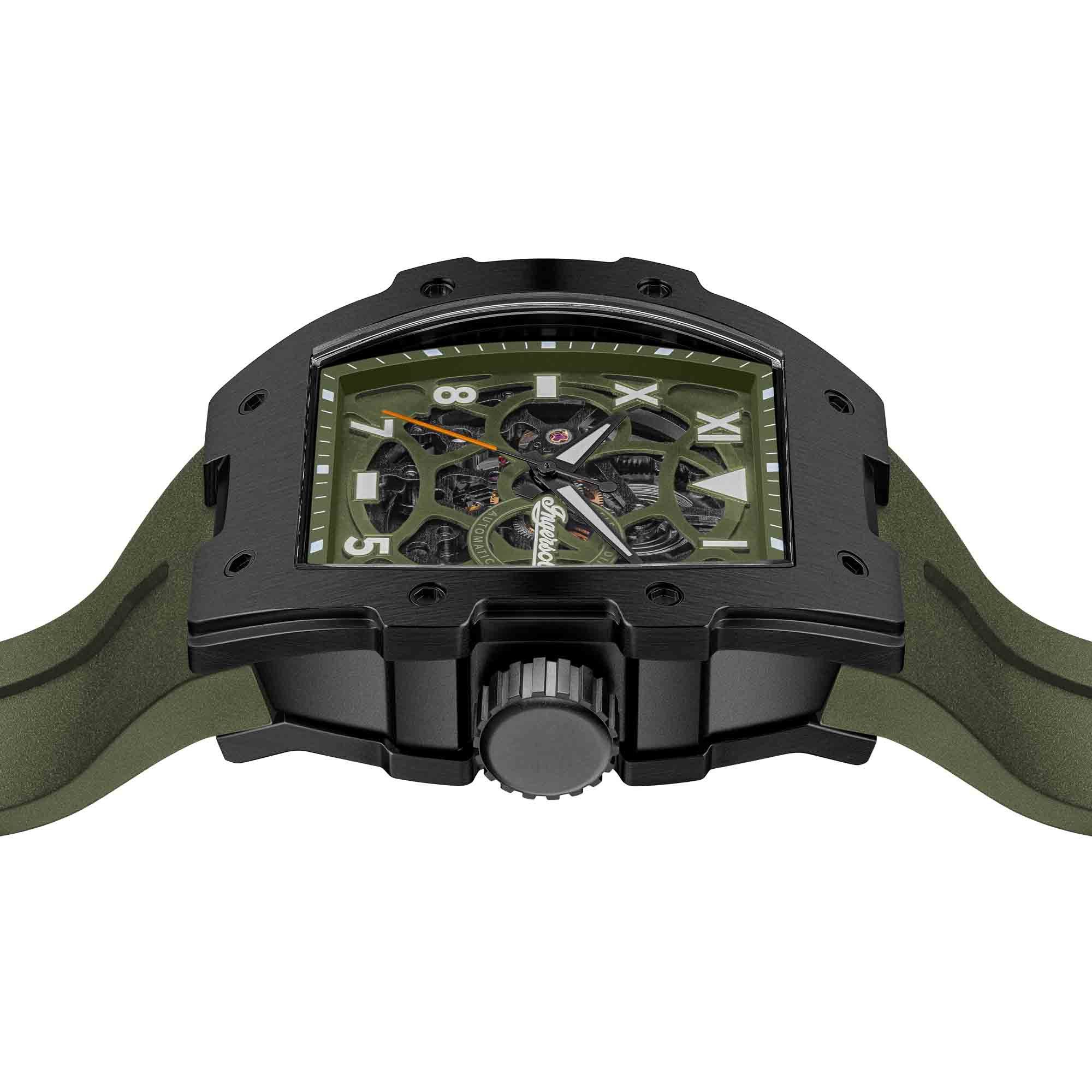 Ingersoll Automatikuhr The Play I15303, Armbanduhr, Herrenuhr, Mechanische Uhr, Silikonarmband, analog