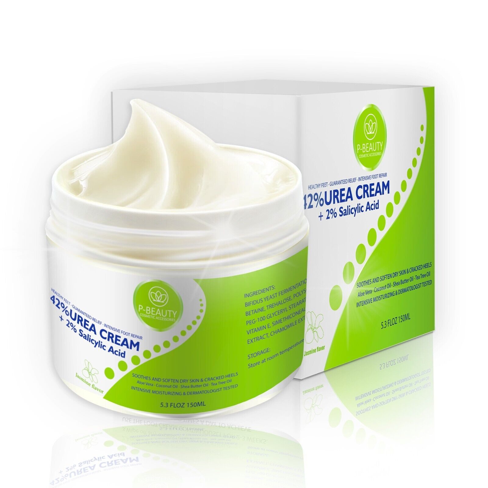 P-Beauty Cosmetic Accessories Fußcreme Urea Creme 42% +2% Salicylic Acid Heim und professionelle Haut Pflege, 1-tlg.