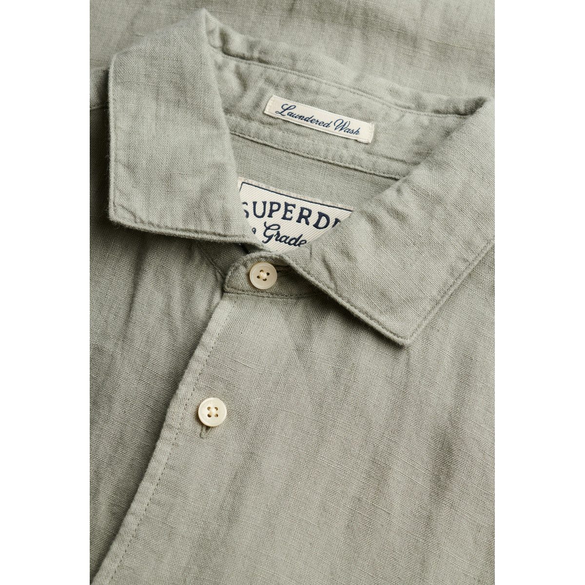 Superdry Langarmhemd Riviera L/S Linen Herren Klamotte, Dress, Business, Freizeithemd, Anzug