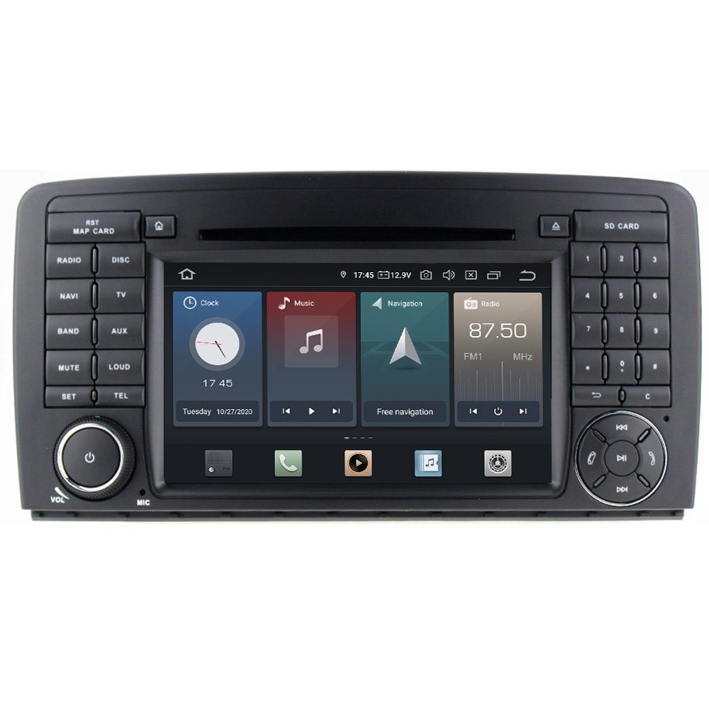 TAFFIO Für Mercedes R-Klasse W251 7"Touchscreen Android Autoradio GPS  CarPlay Einbau-Navigationsgerät