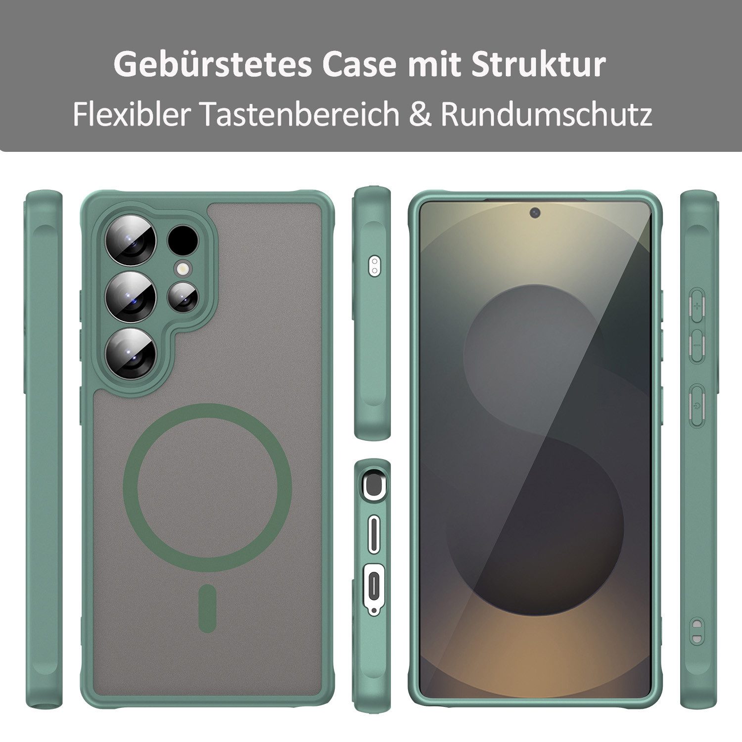 betterfon Handyhülle für Samsung Galaxy Serie Schutzhülle Magnet Case Hülle magnetisch, Magnetisches Laden, mattes Design, kratzfest & stoßfest verarbeitet – Bild 4 von 5