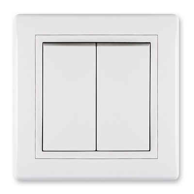Aling Conel Lichtschalter Prestige Line Unterputz-Schalter ohne Glimmlampe Weiß (Packung)