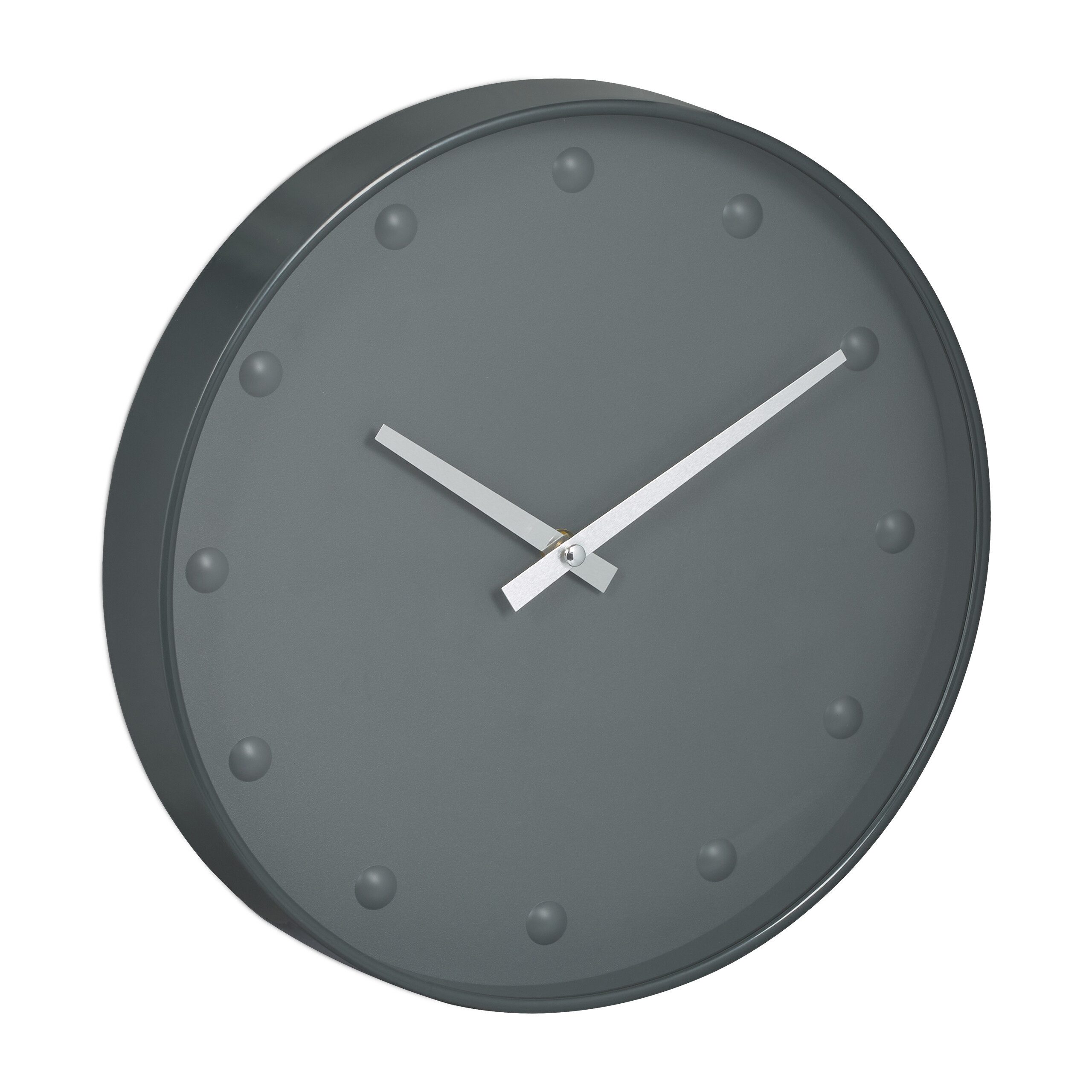 relaxdays Wanduhr Graue Wanduhr günstig online kaufen