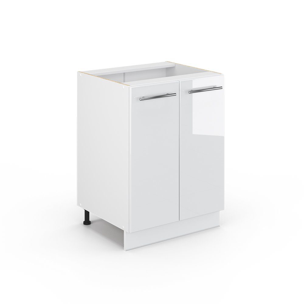 Vicco Unterschrank Fame-Line, Weiß Hochglanz/Weiß, 60 cm ohne Arbeitsplatte (1-St)