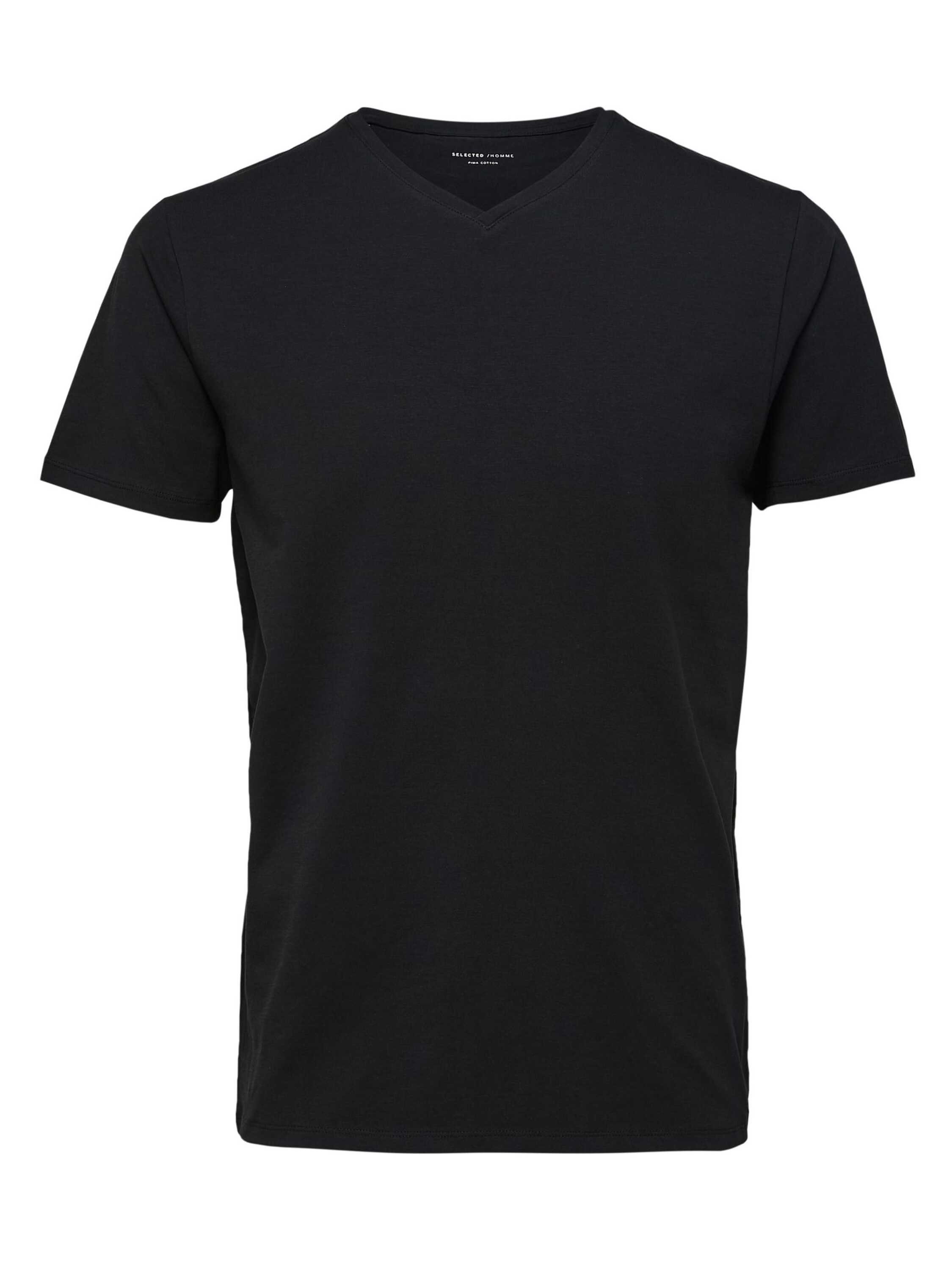 V-Shirt SLHNEWPIMA SS V-NECK TEE B NOOS