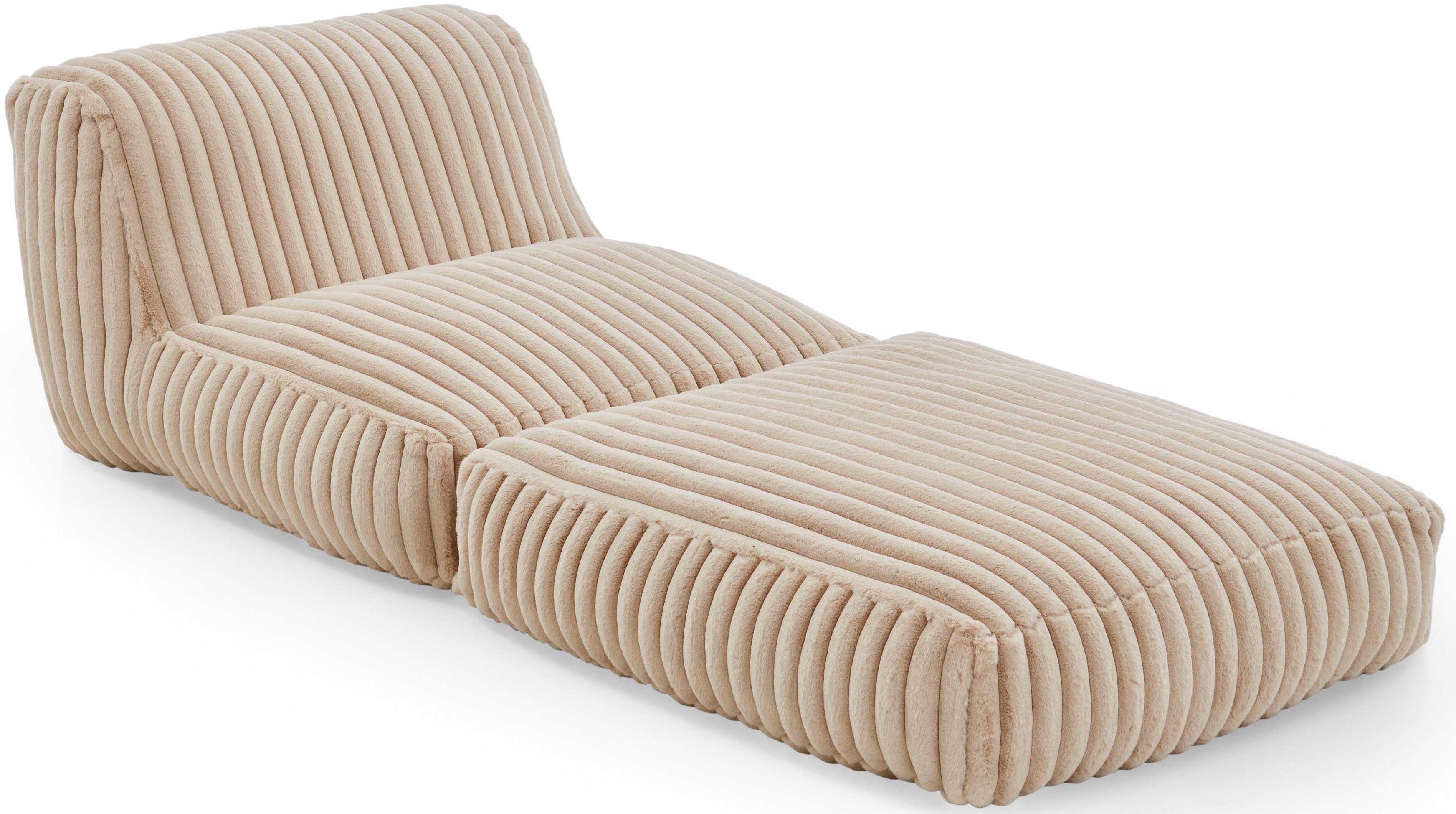 INOSIGN XXL-Sessel Pia, Pouf-Funktion 2 in creme Loungesessel Schlaffunktion und Größen, Megacord