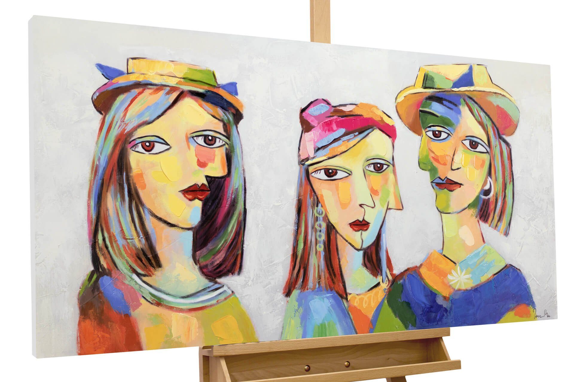 KUNSTLOFT Картина Picasso's Musen 120x60 cm, Leinwandbild 100% HANDGEMALT Wandbild Wohnzimmer