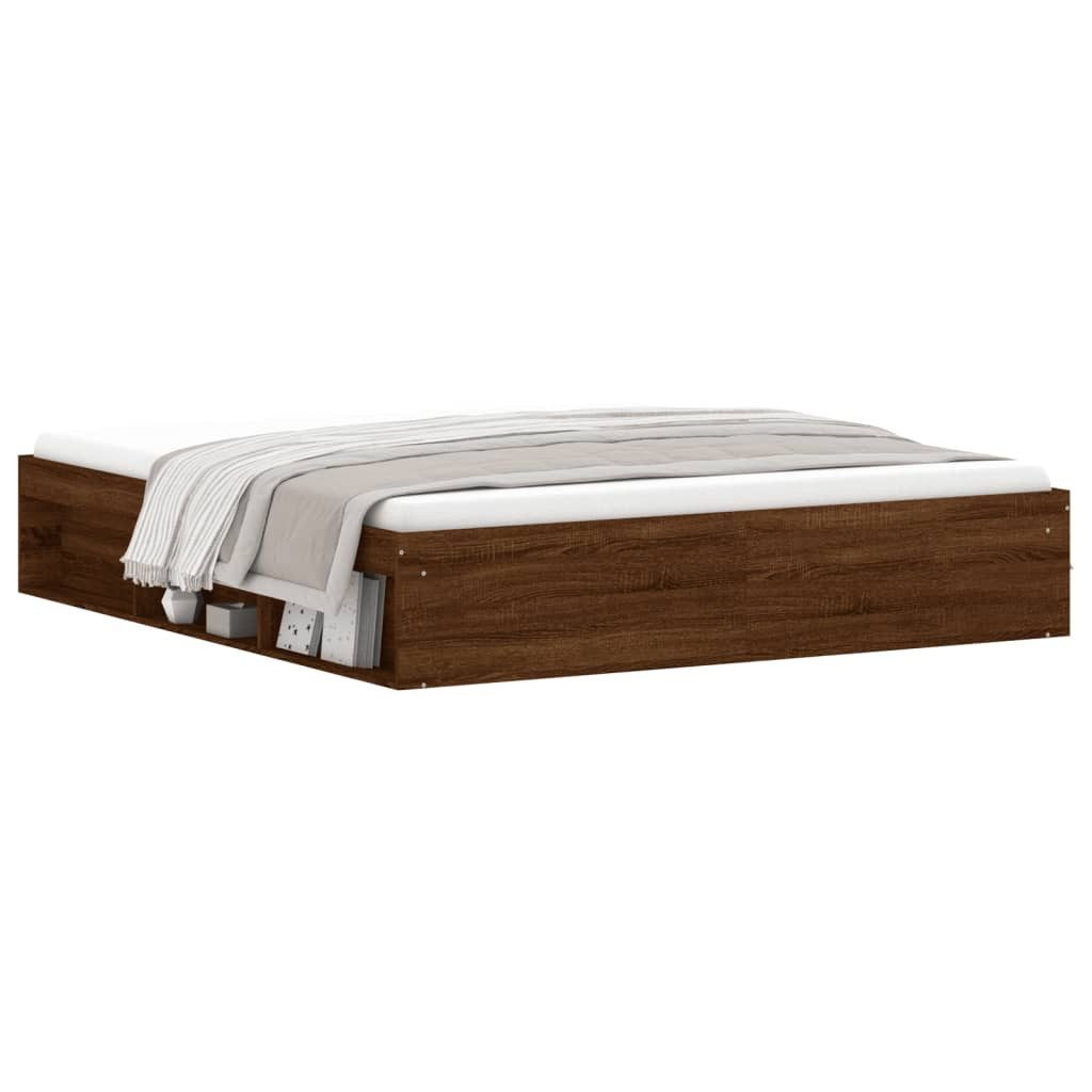furnicato Bettgestell Braun Eichen-Optik 180x200 cm günstig online kaufen