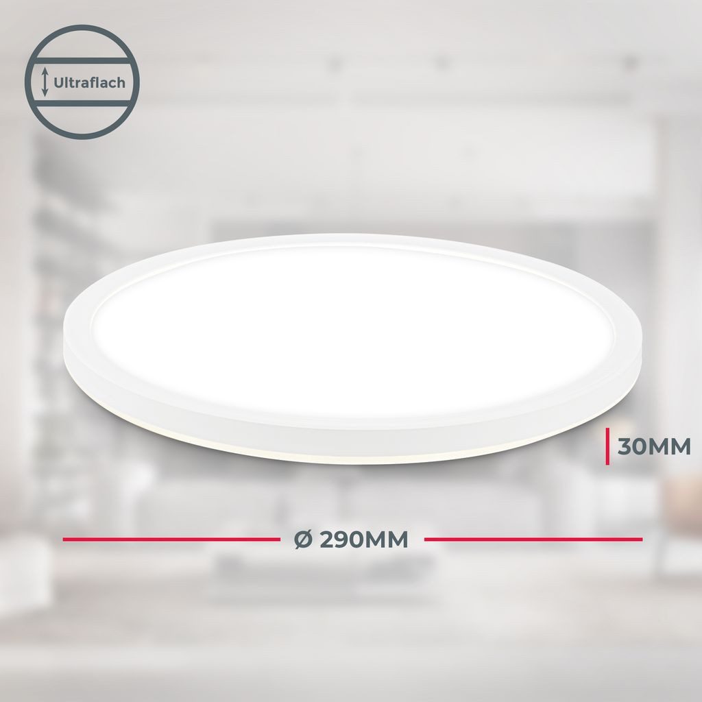 B.K.Licht LED Deckenleuchte BKL1604 Ultraflache LED Badleuchte, mit Microwavesensor, IP44, Bewegungsmelder, LED fest integriert, Neutralweiß, 4.000K, 2.400 Lm,  – Bild 4 von 5