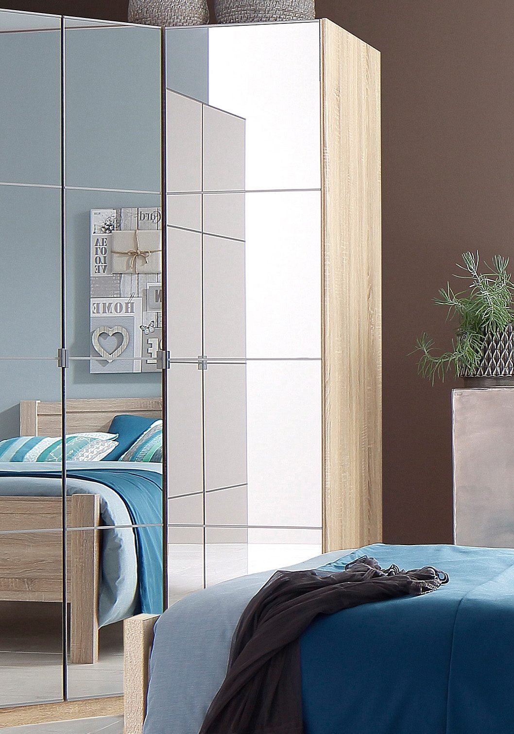 priess Kleiderschrank Malaga mit Spiegelfront