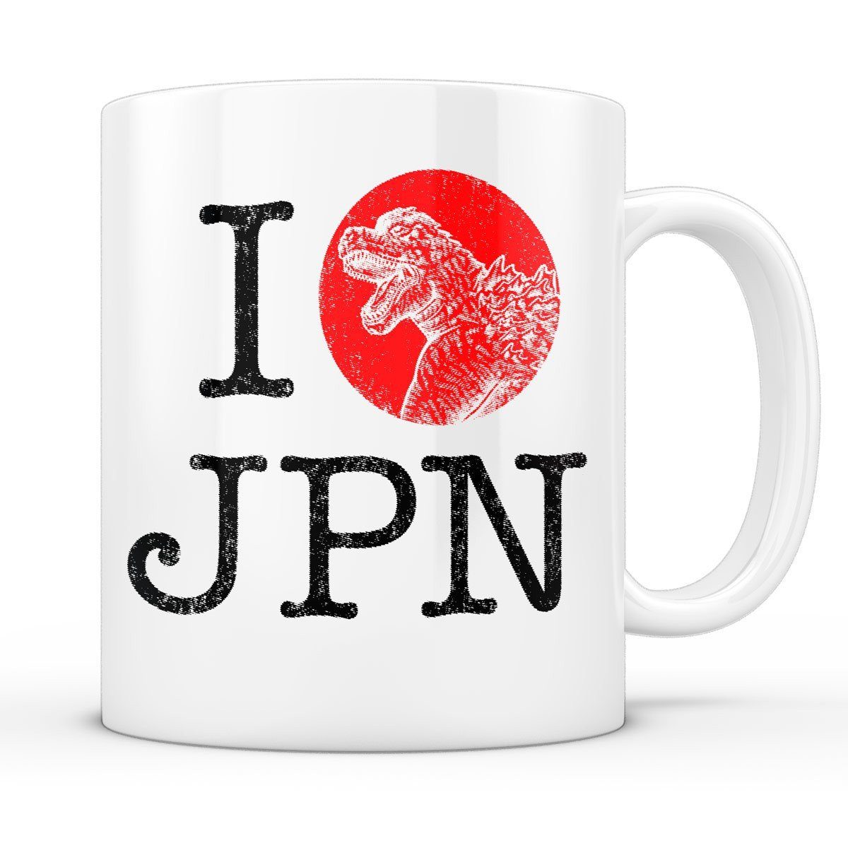 nippon tokio gojira godzilla LOVE JAPAN style3 Keramik, kaiju tokyo japan liebe kaiju Kaffeebecher Tasse Tasse,