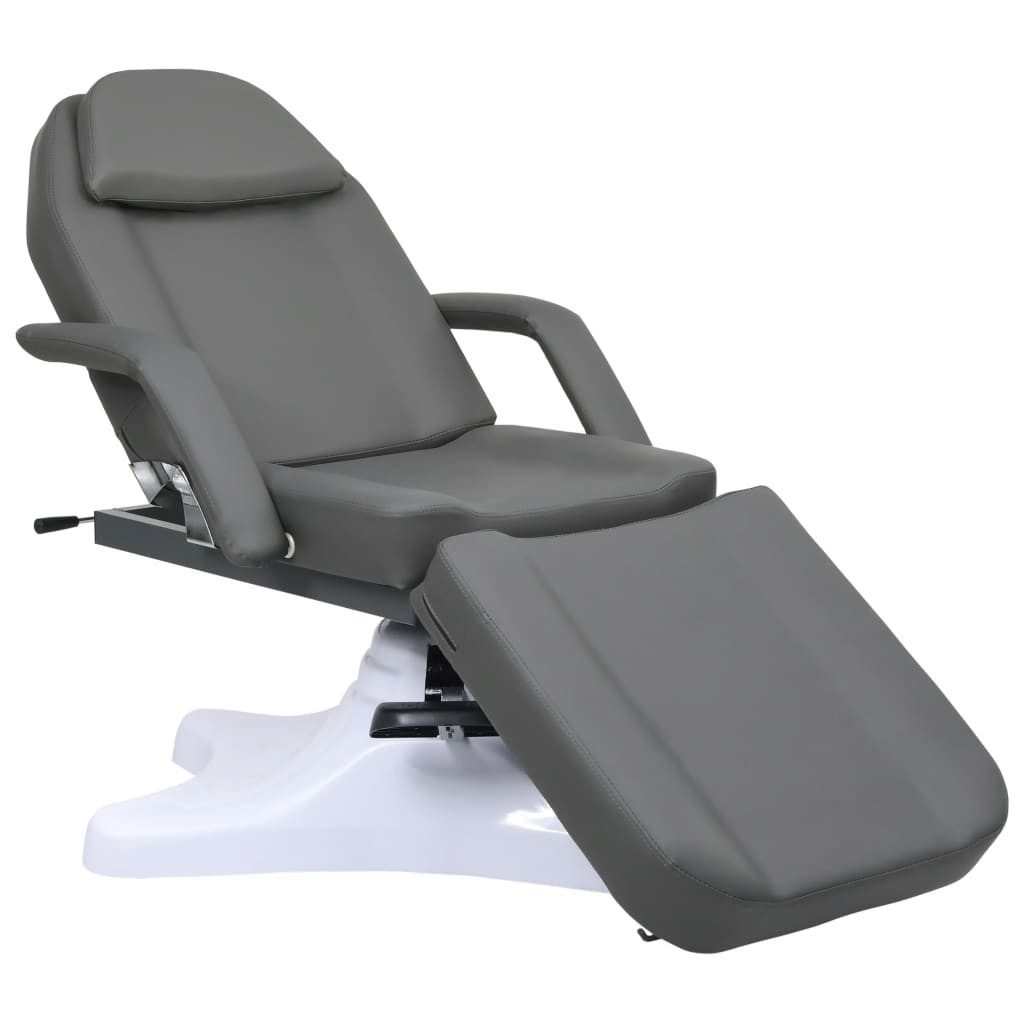 furnicato Massageliege Massagetisch 180x62x(86,5-118) cm Grau mit PVC und GFK, Höhenverstellbares Kosmetikbett mit Gasfeder und drehbarer Funktion