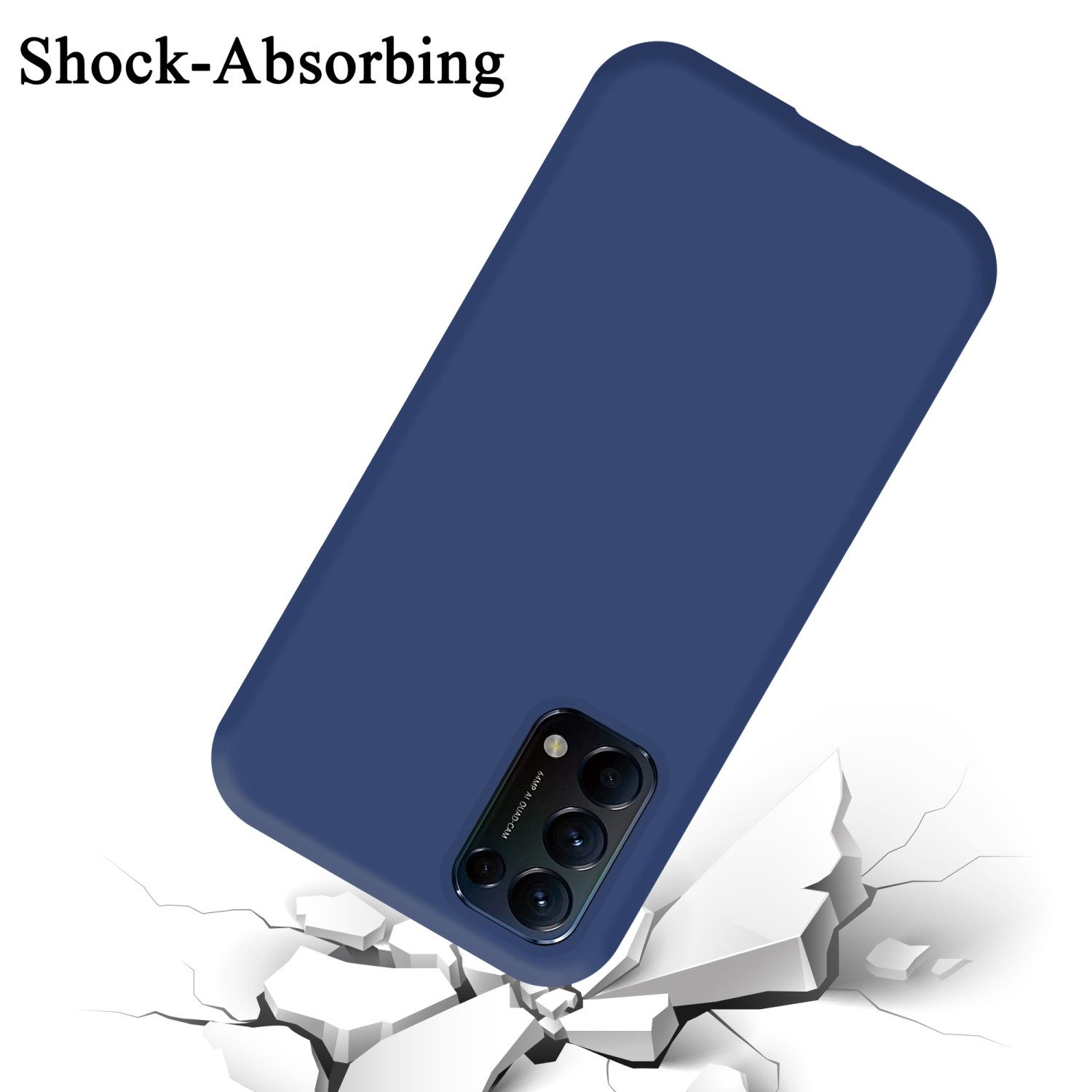 Cadorabo Handyhülle für Oppo FIND X3 LITE Hülle Oppo FIND X3 LITE, Flexible Hülle TPU Silikon Schutzhülle Back Cover Case