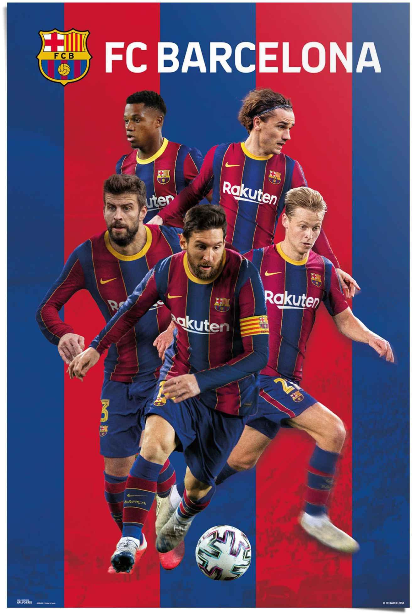 Barcelona Spanien Nou St) Spieler, FC Camp Poster (1 Reinders! - -