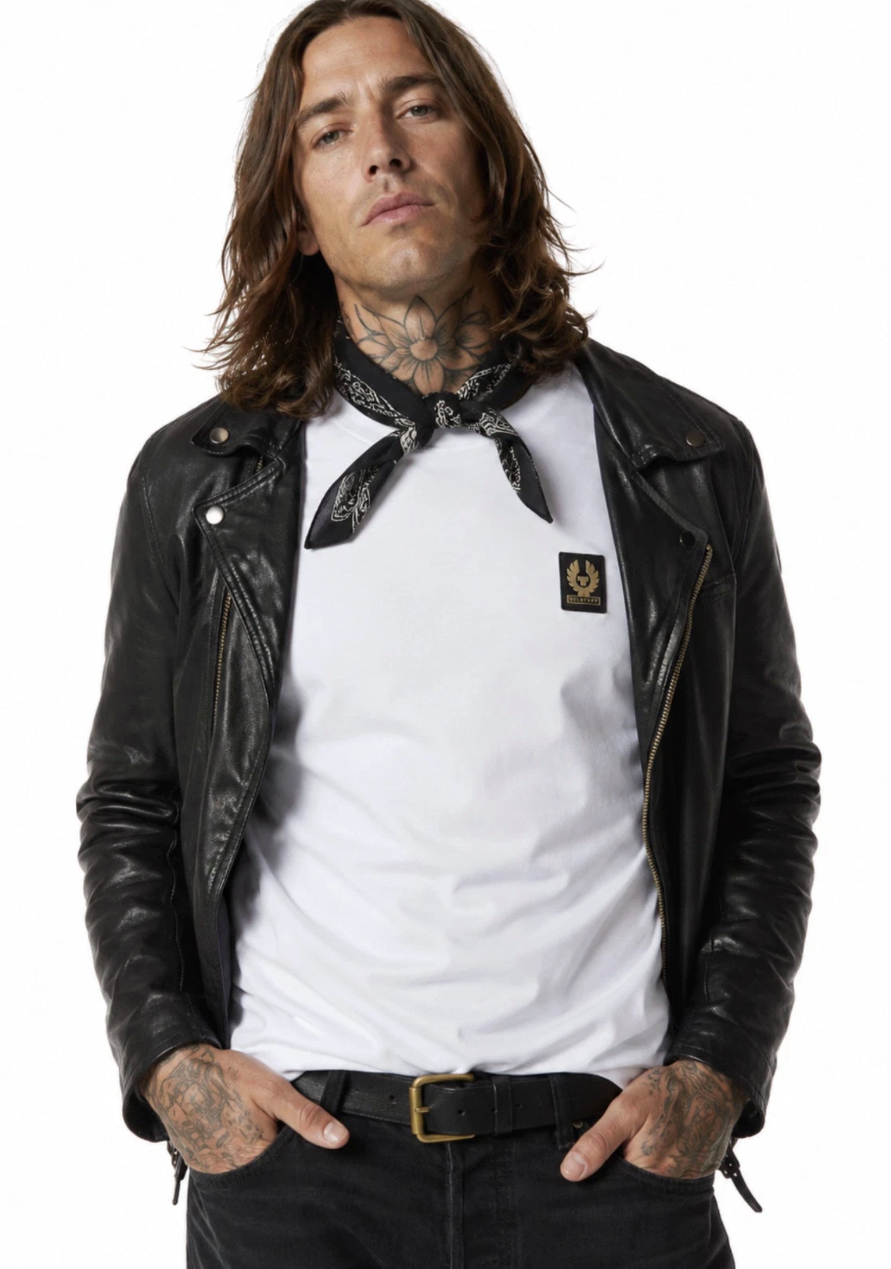 Belstaff Longsleeve T-Shirt London Retro Phoenix Patch Iconic Tee Modern Cut (1-tlg) Ideal für Alltag, Business Casual und Freizeit