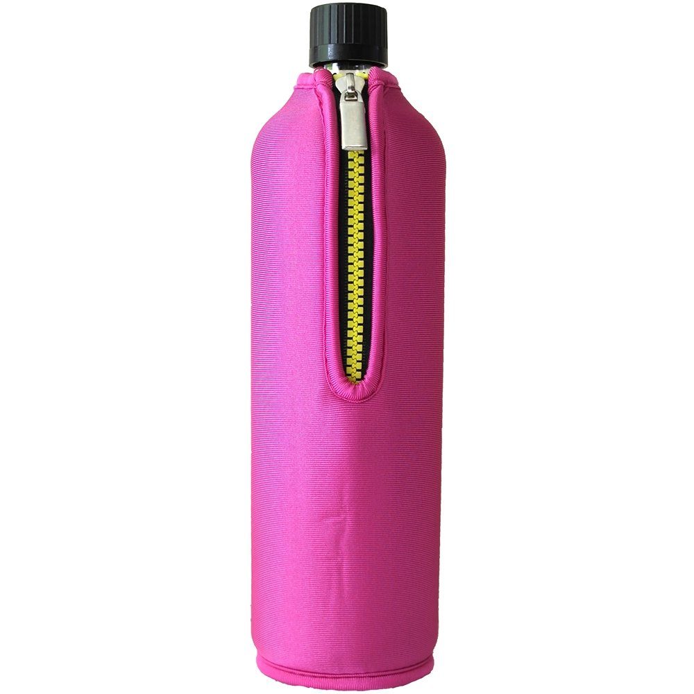 Dora's Trinkflasche Glasflasche mit Neoprenbezug pink 700 ml
