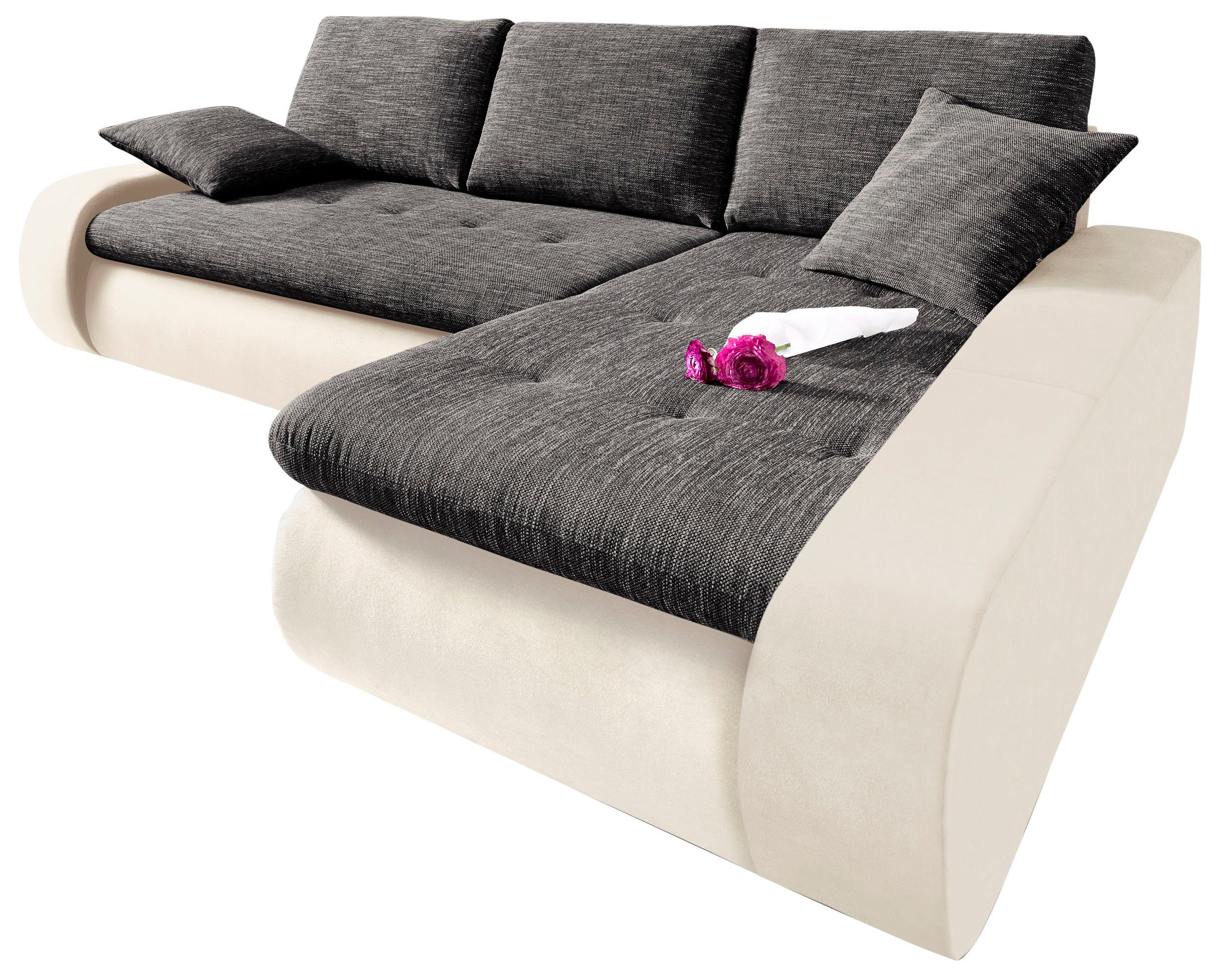 TRENDMANUFAKTUR Ecksofa "Indie, modern und bequem, Materialmix, OTTOs Choic günstig online kaufen