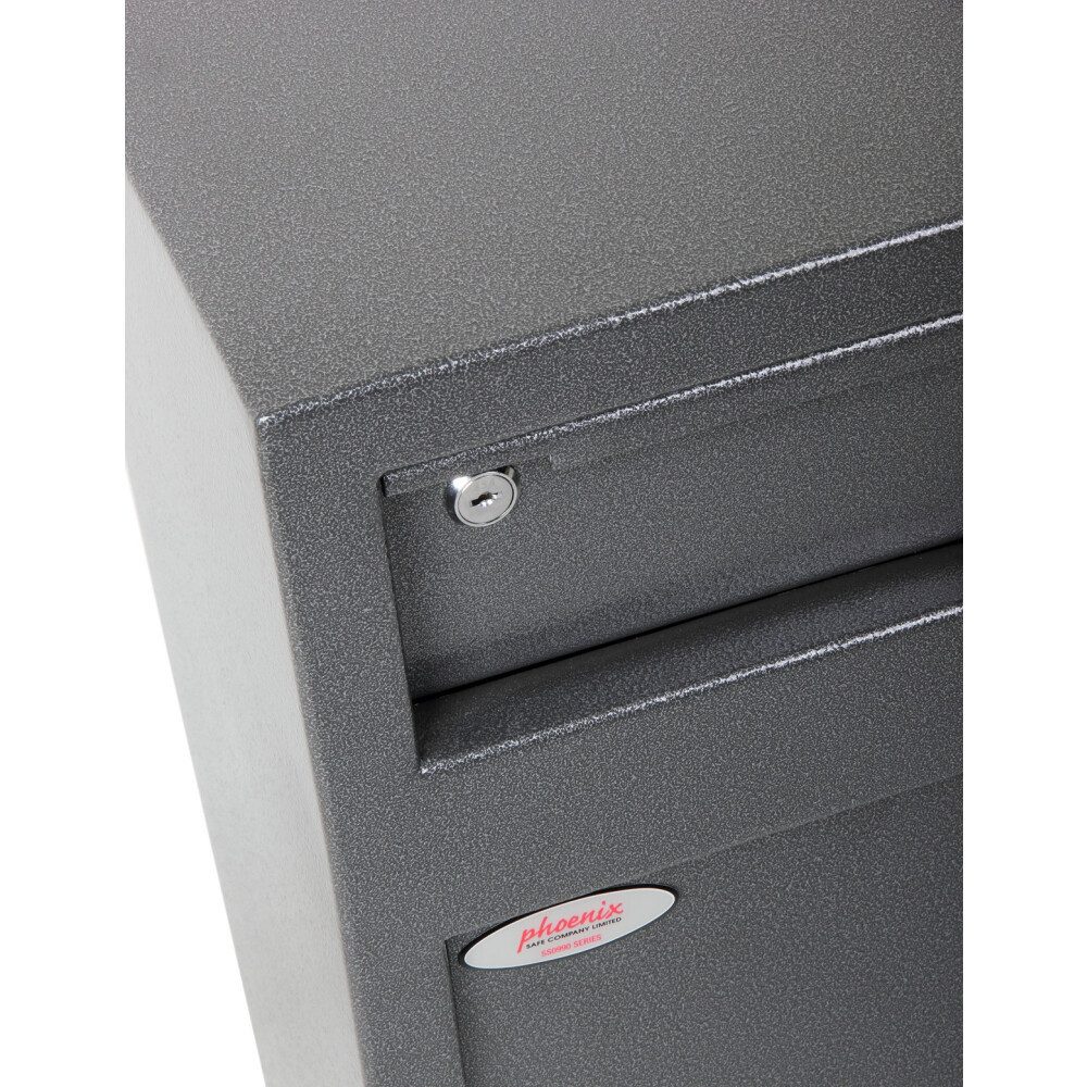 Phoenix Tresor SS0992ED Einwurftresor Schlüssel und elektronisches Tastenschloss Grau (1-St)