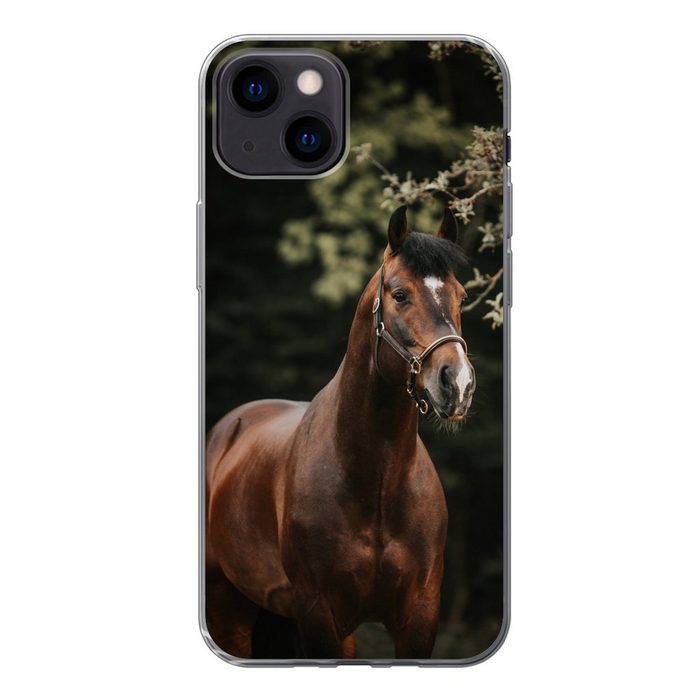 MuchoWow Handyhülle Pferd - Äste - Porträt Handyhülle Apple iPhone 13 Mini Smartphone-Bumper Print Handy