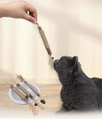 FIDDY Tier-Beschäftigungsspielzeug 10 Stück Katzenstab, Katzenzahnpflege, Katzenminze-Pads, Katzenspielzeug