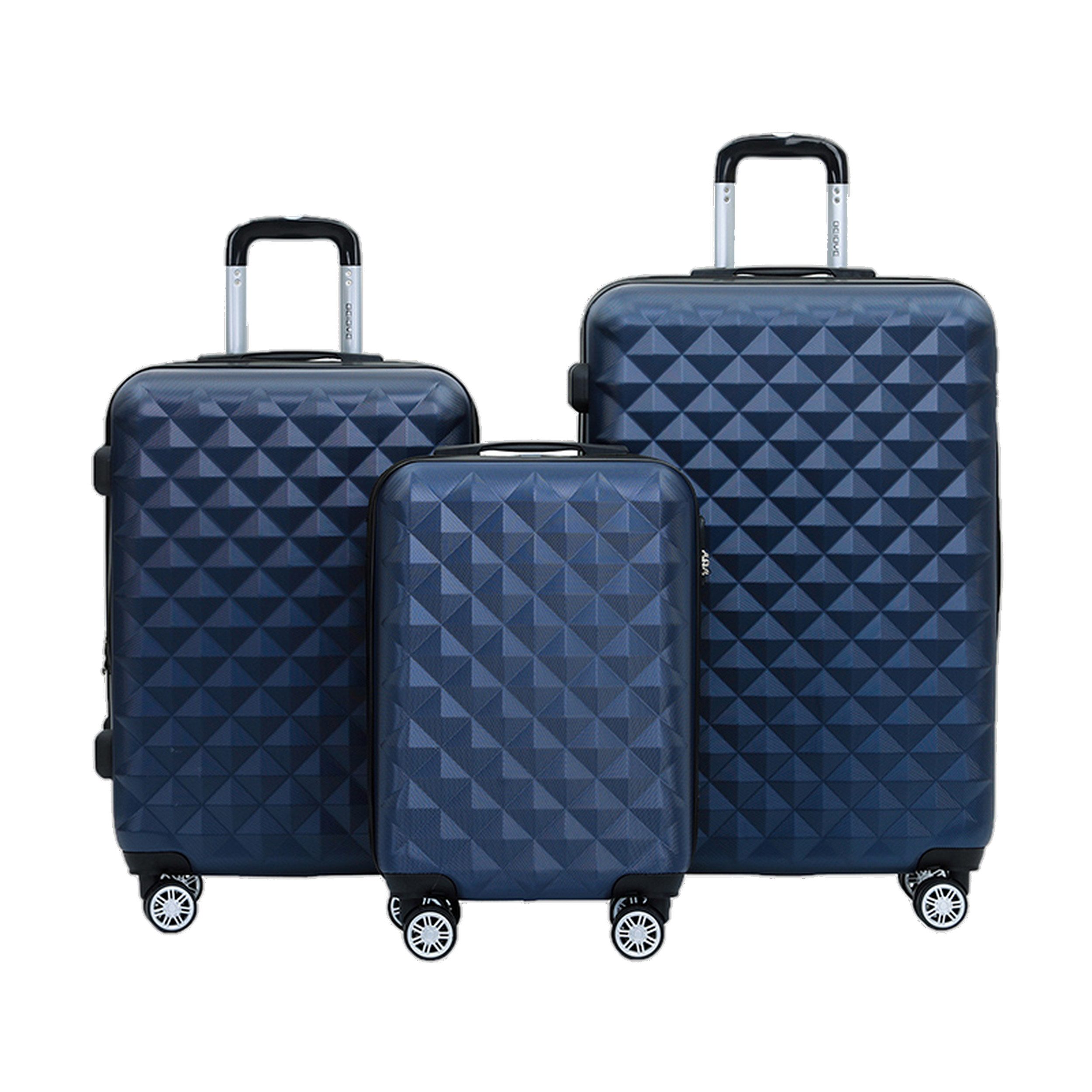 Beibye Trolleyset Beibye 3-tlg. - Light - XL-Volumen - 4 Rollen - Dehnfalte, div. Farben